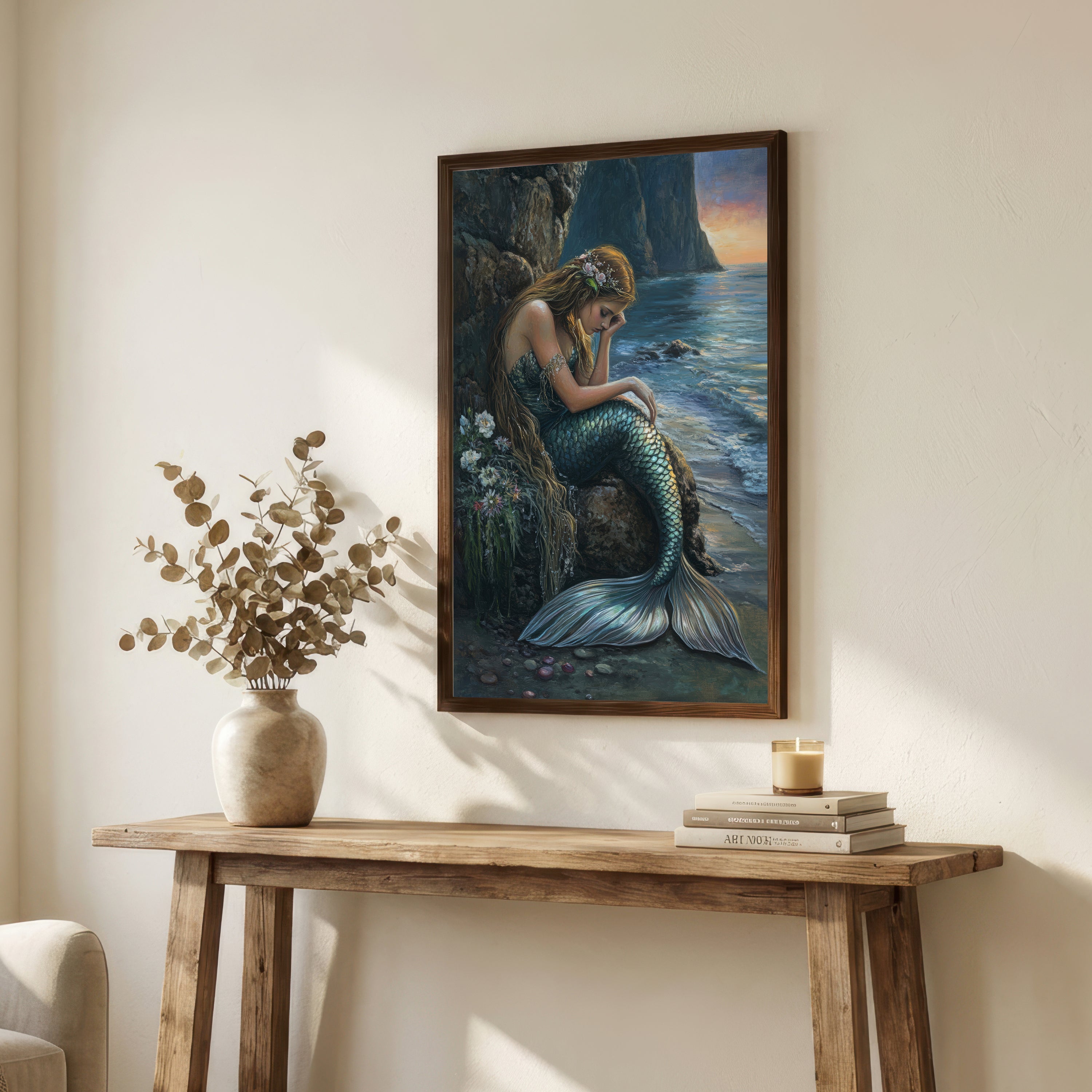 Mermaid by the Sea Art Print