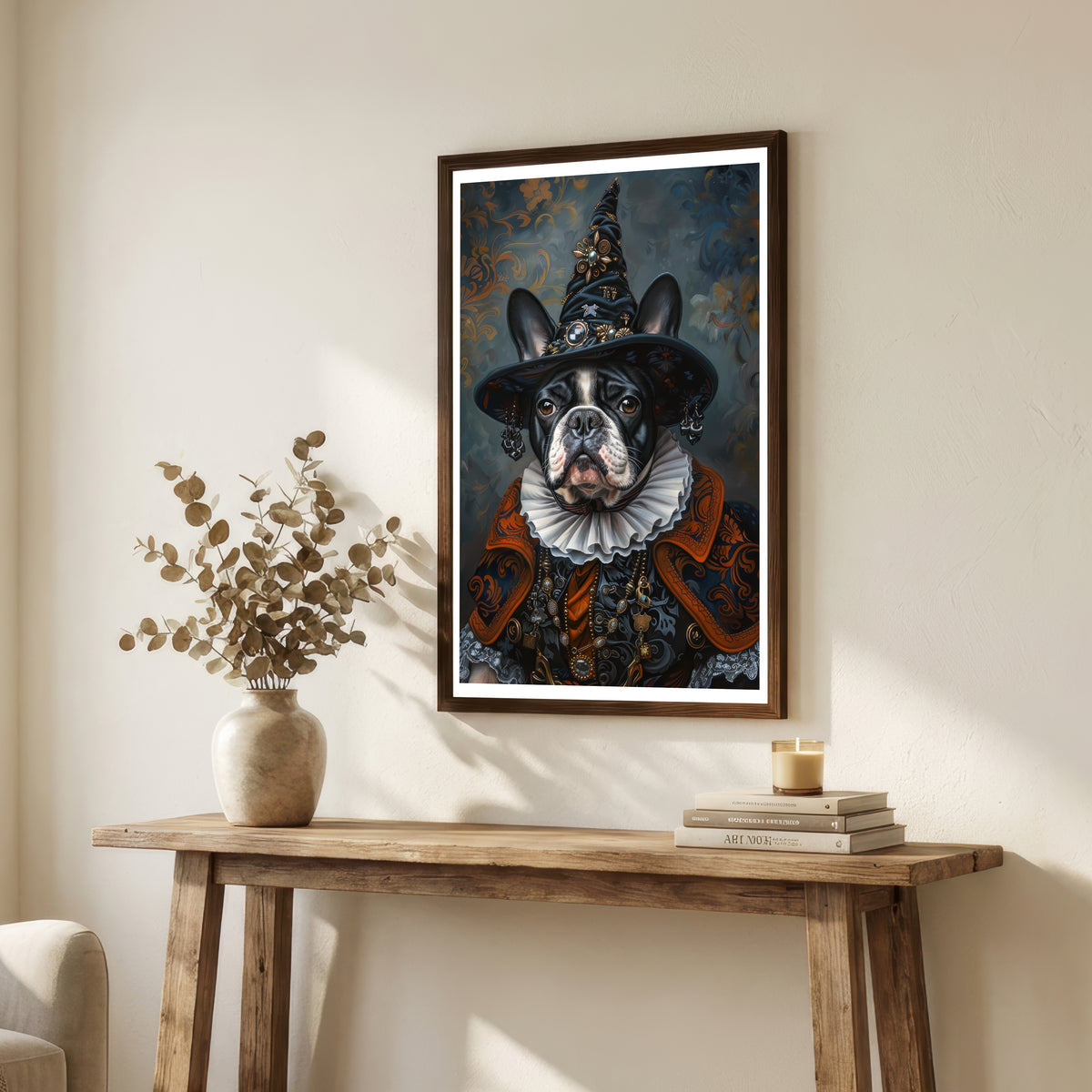 Witchy French Bulldog Art Print