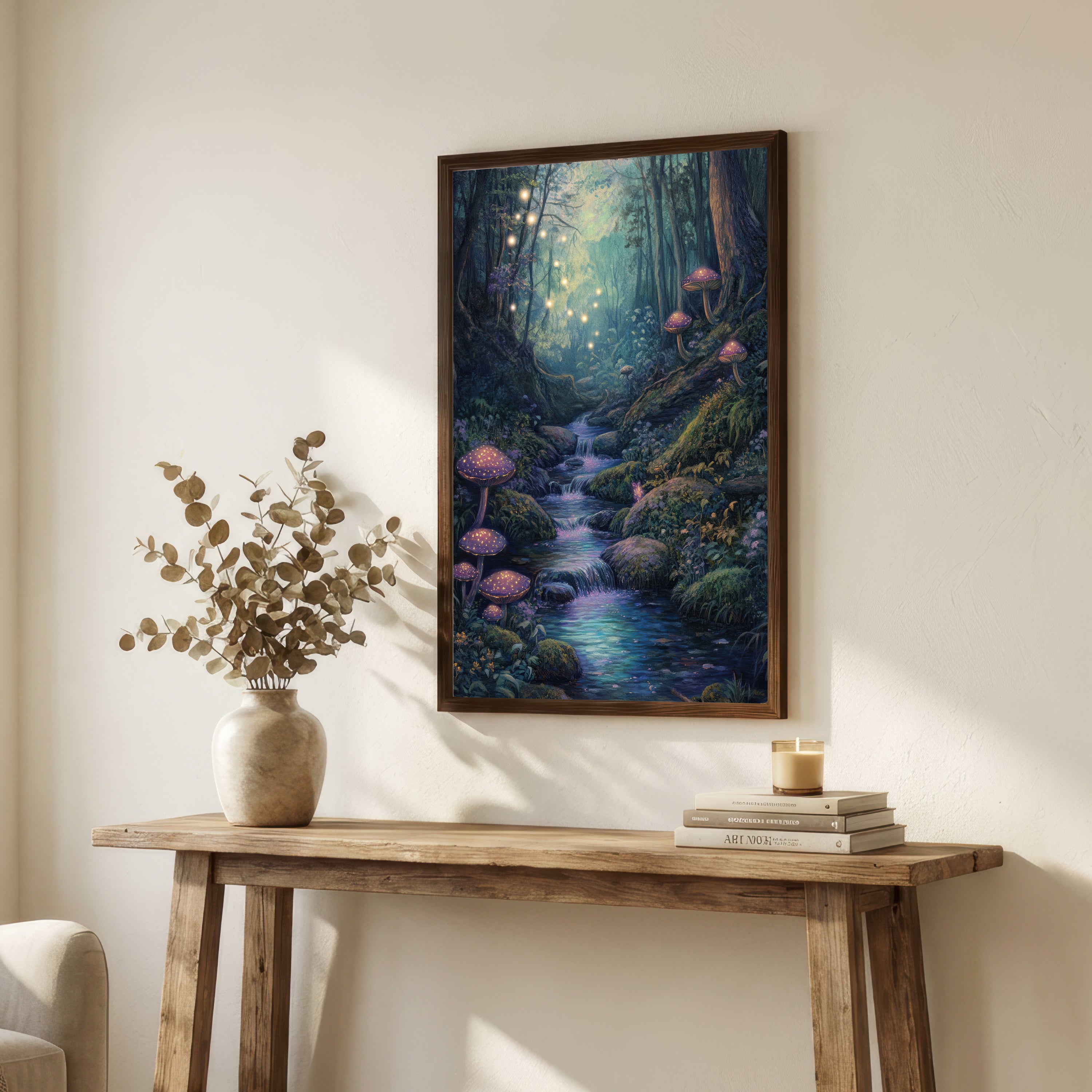 Enchanted Forest Mushroom Art Print