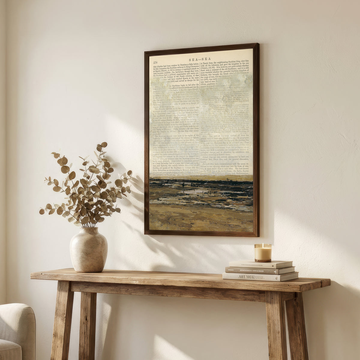 Vintage Sea Text Art Print