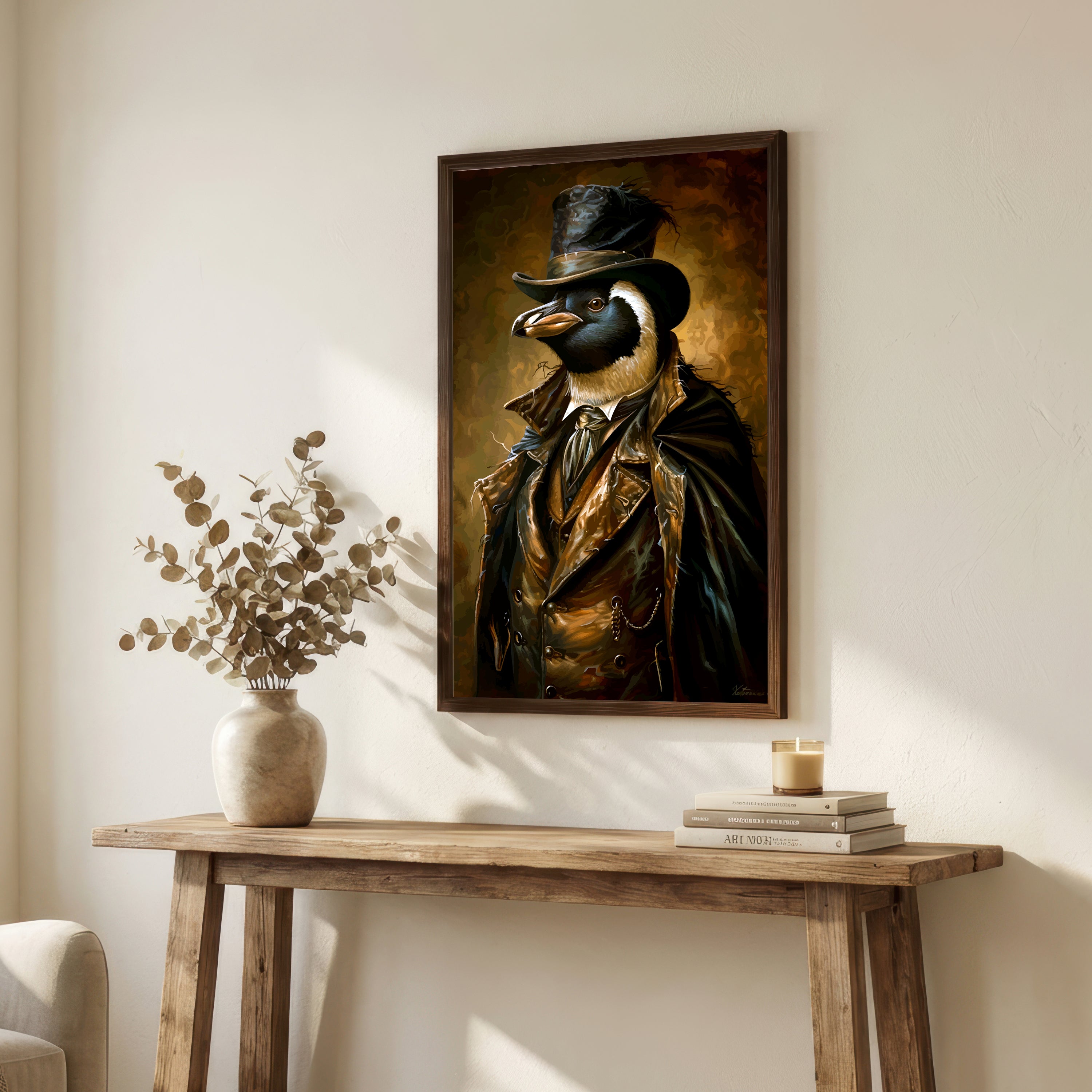 Victorian Raven Gentleman Art Print