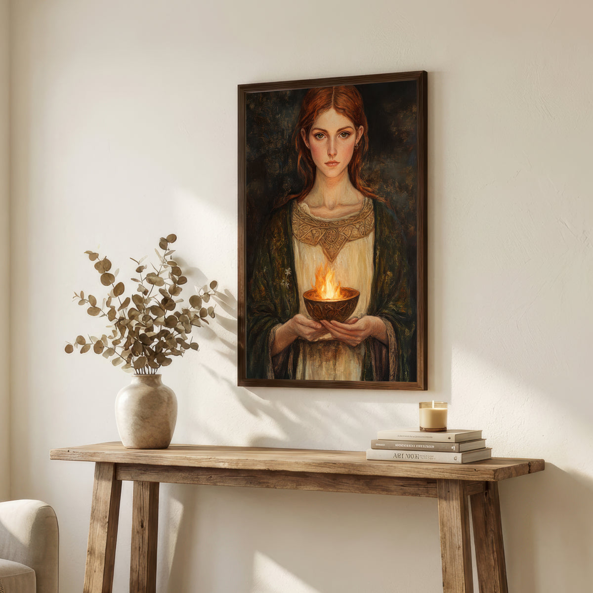 Flame Bearer Medieval Fantasy Art Print