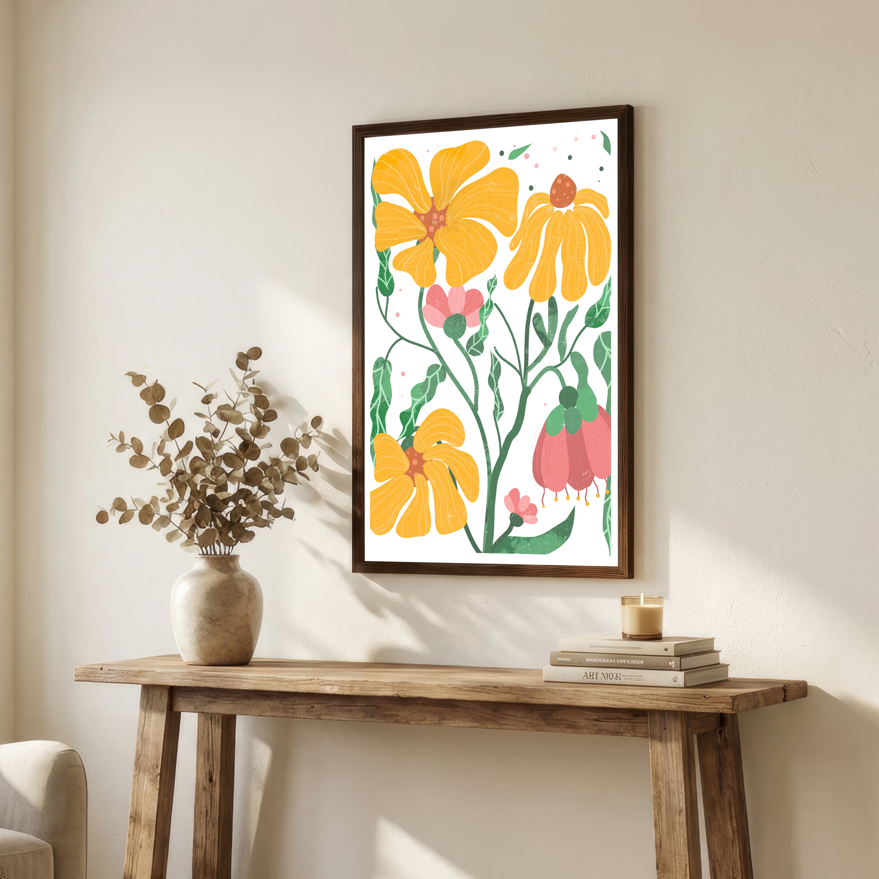 Colourful Wildflower Botanical Art Print