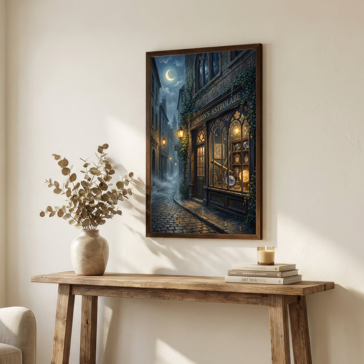 Moonlit Astrological Shop Art Print