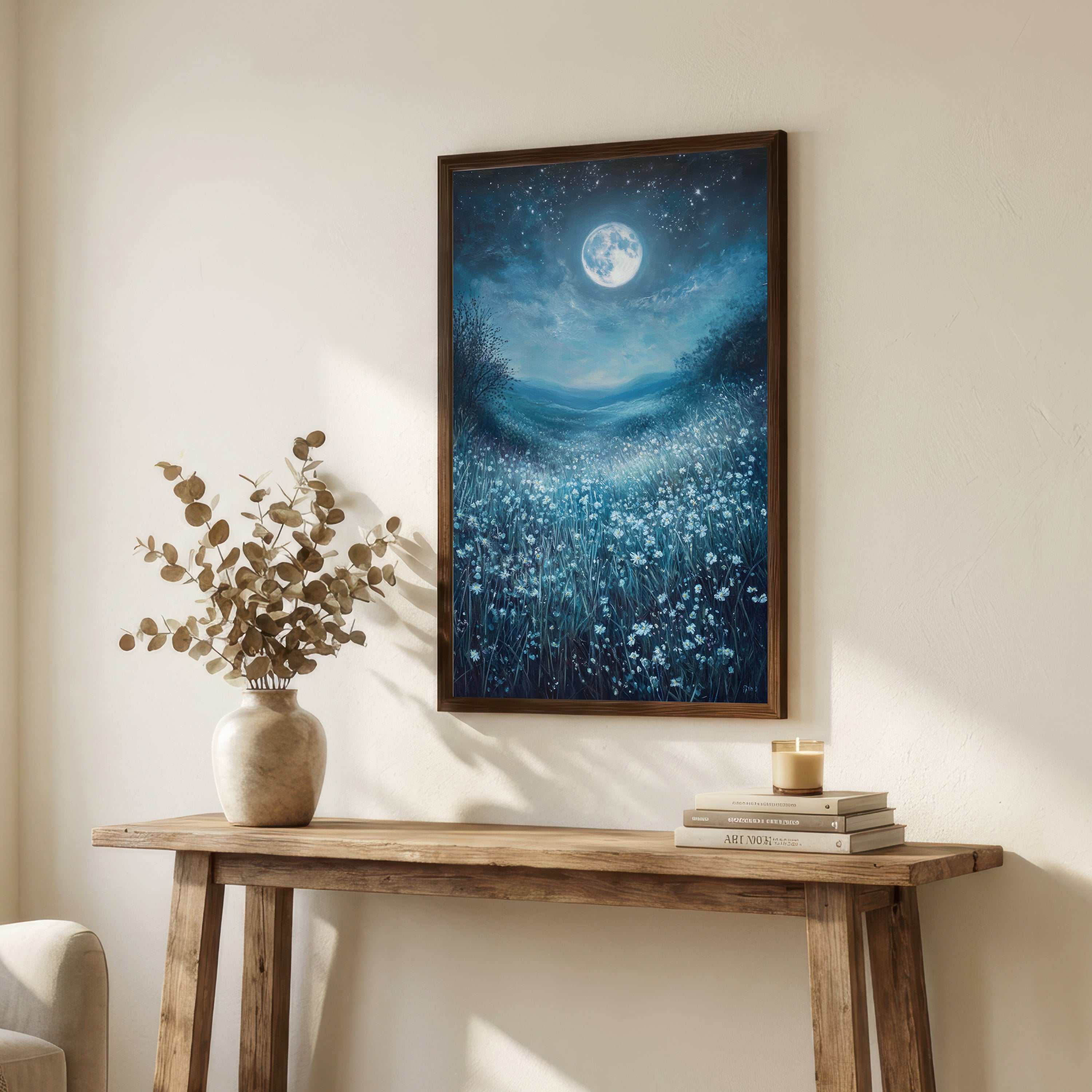 Moonlit Meadow Art Print