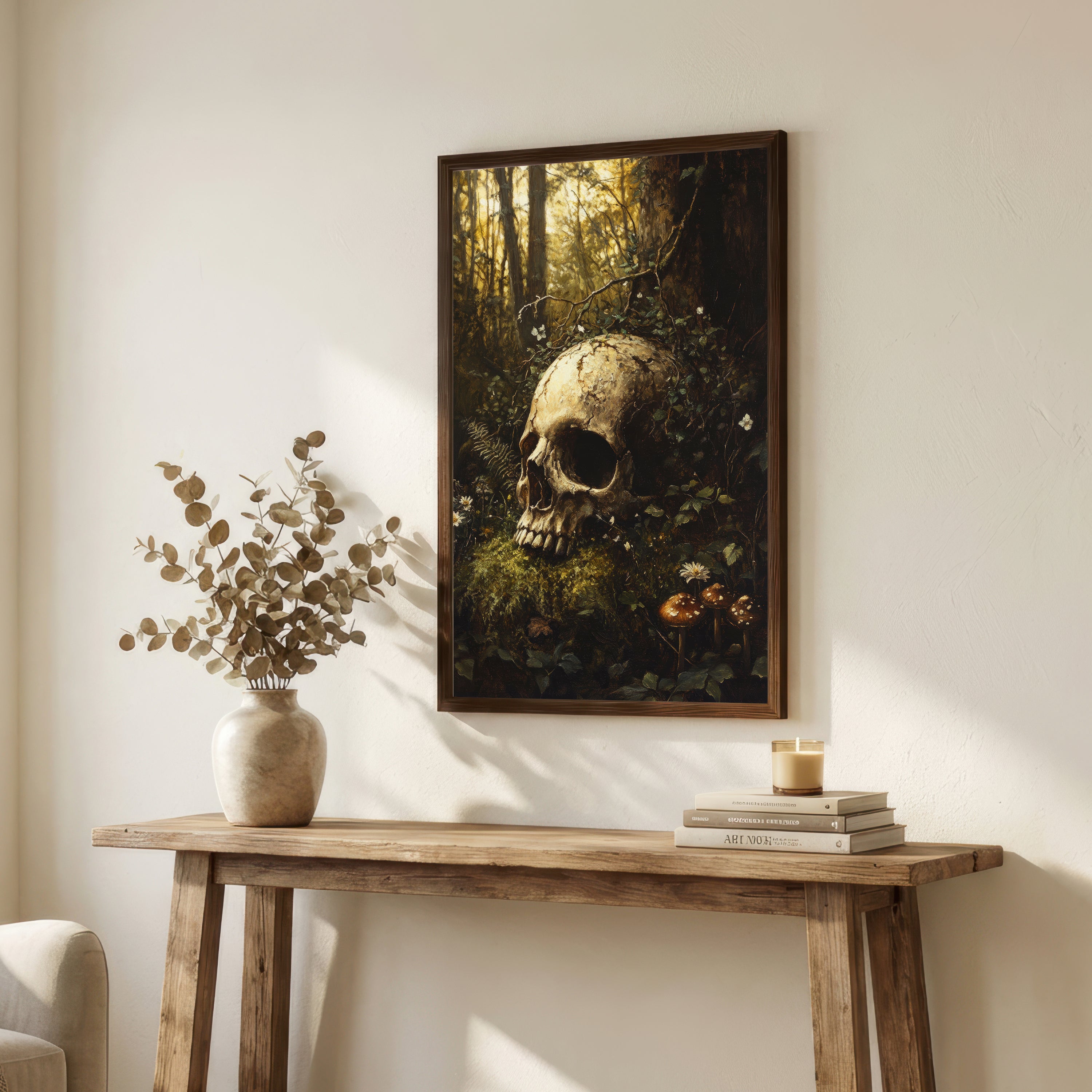 Forest Skull Gothic Art Print
