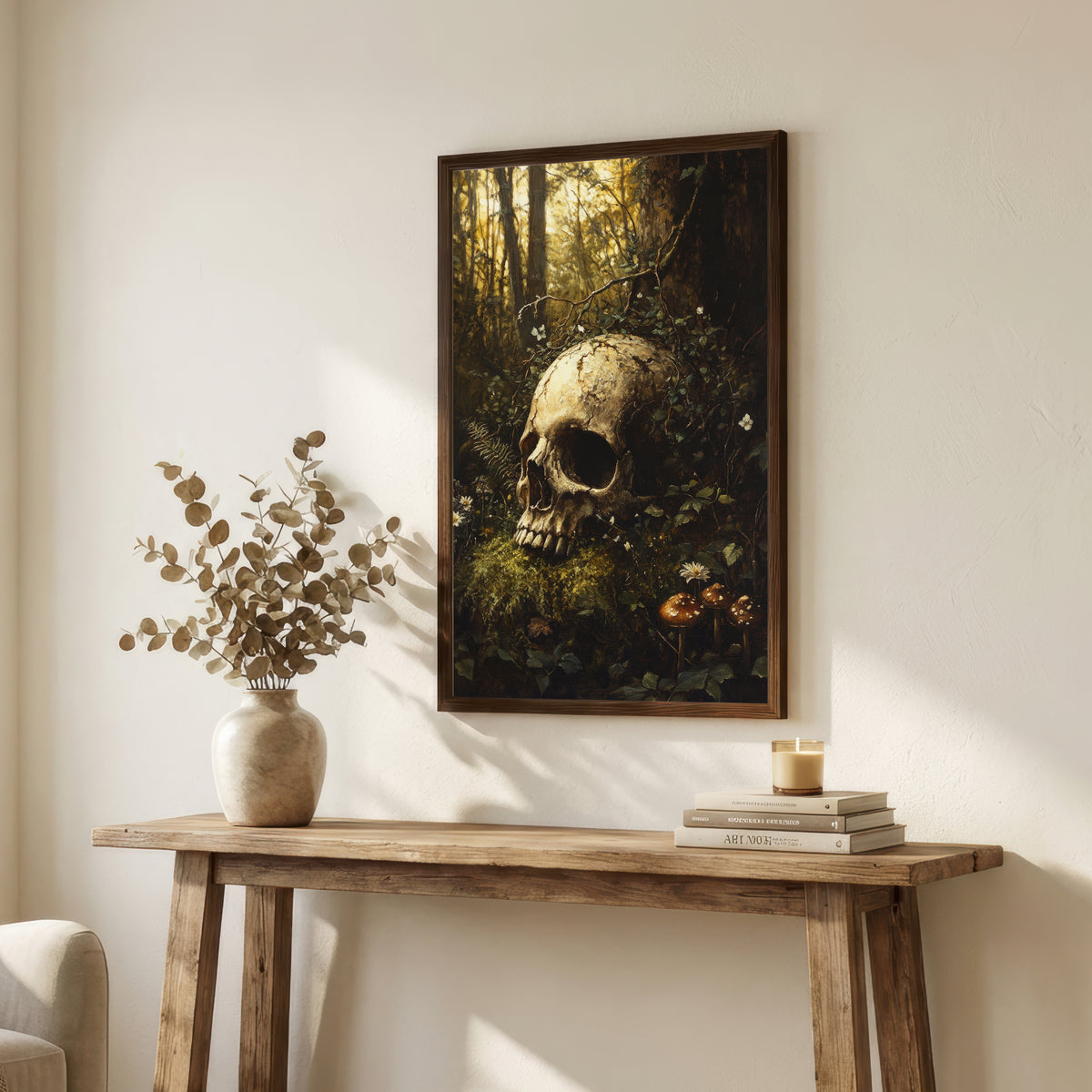 Forest Skull Gothic Art Print
