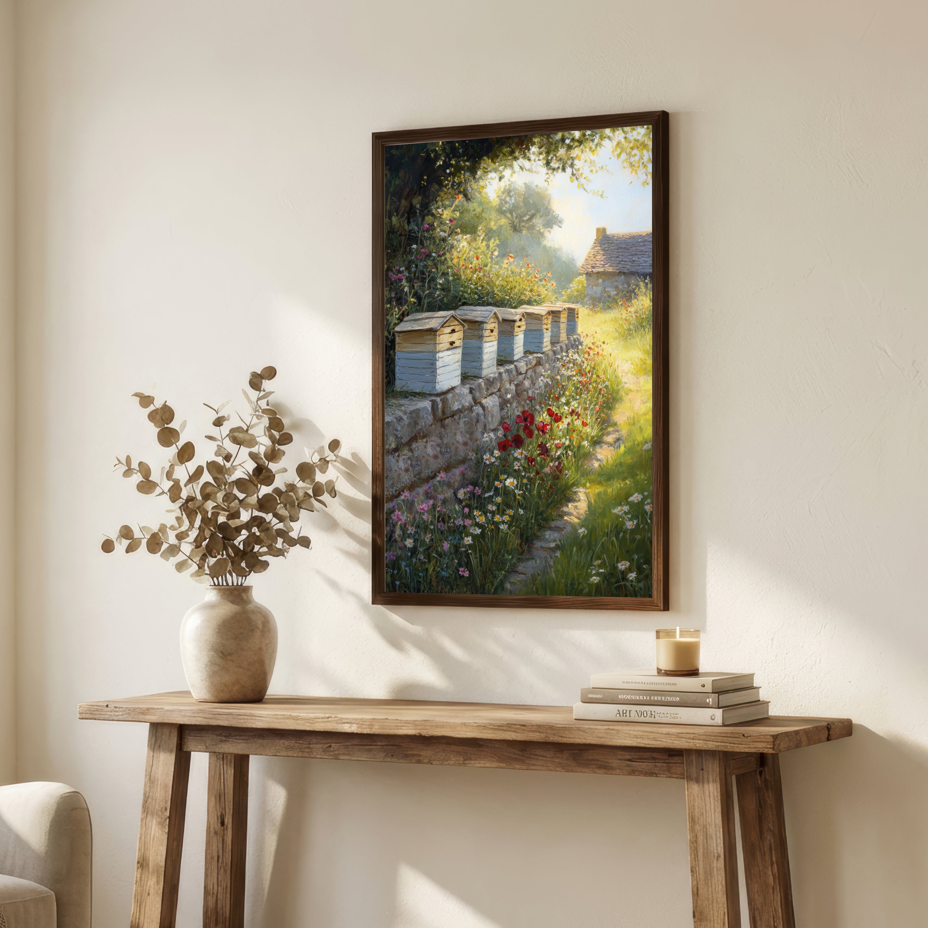 Wildflower Beehive Garden Art Print