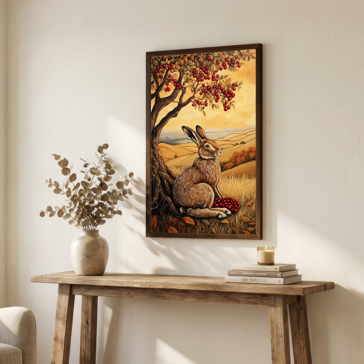 Woodland Hare Countryside Art Print