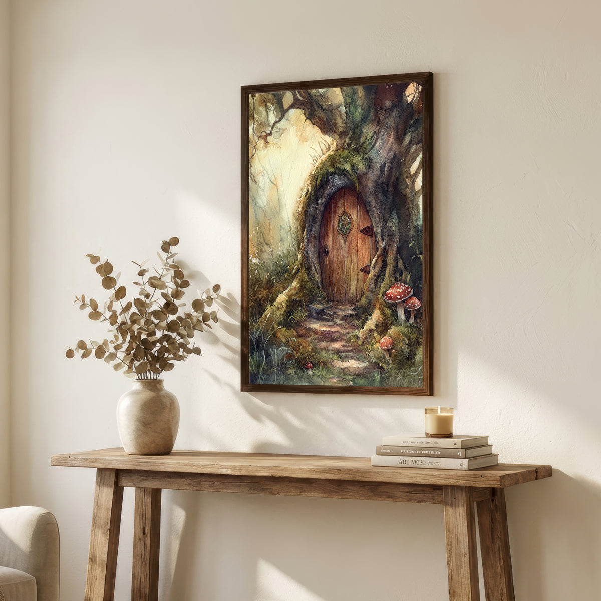 Enchanted Woodland Tree Door Art Print