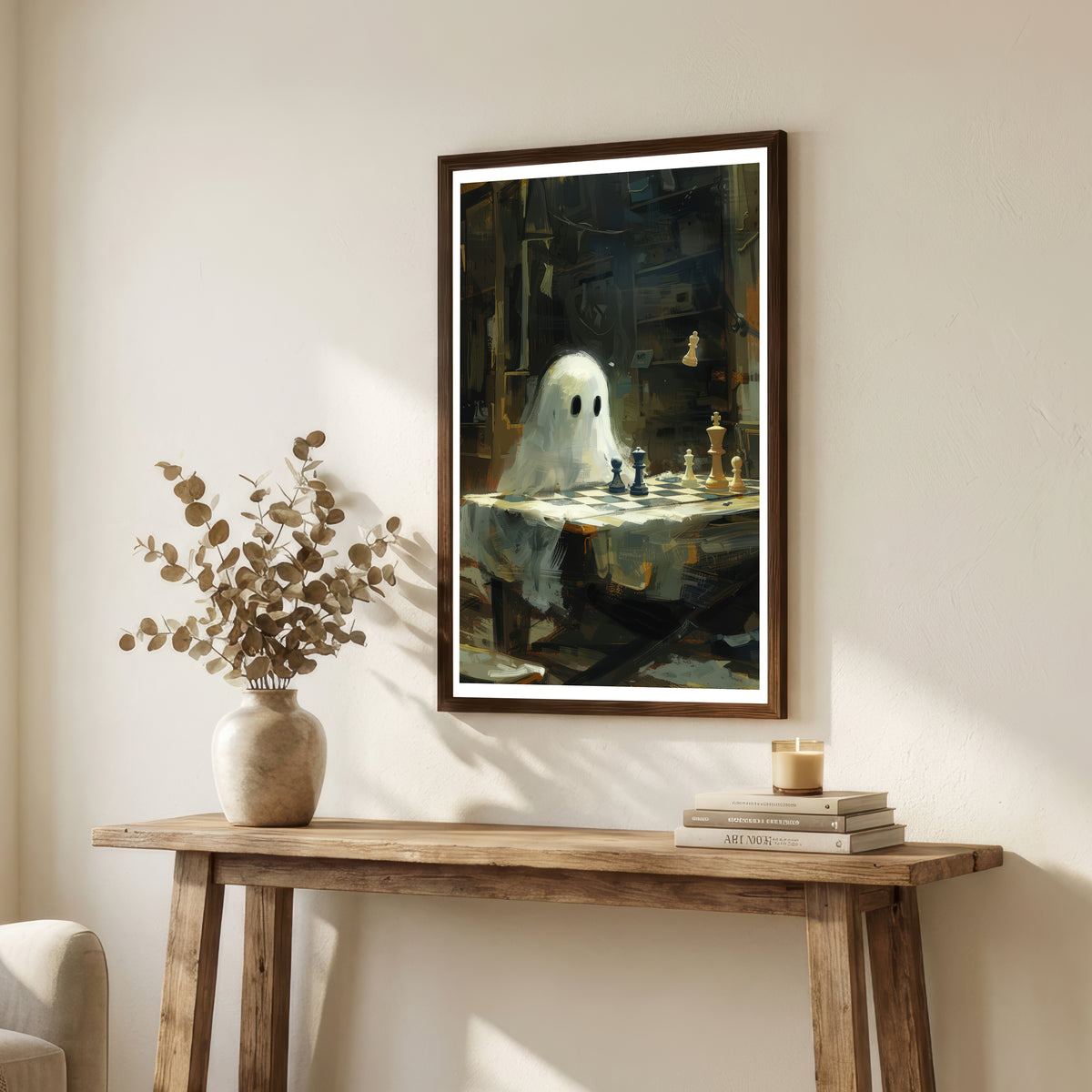 Ghost Chess Surreal Art Print