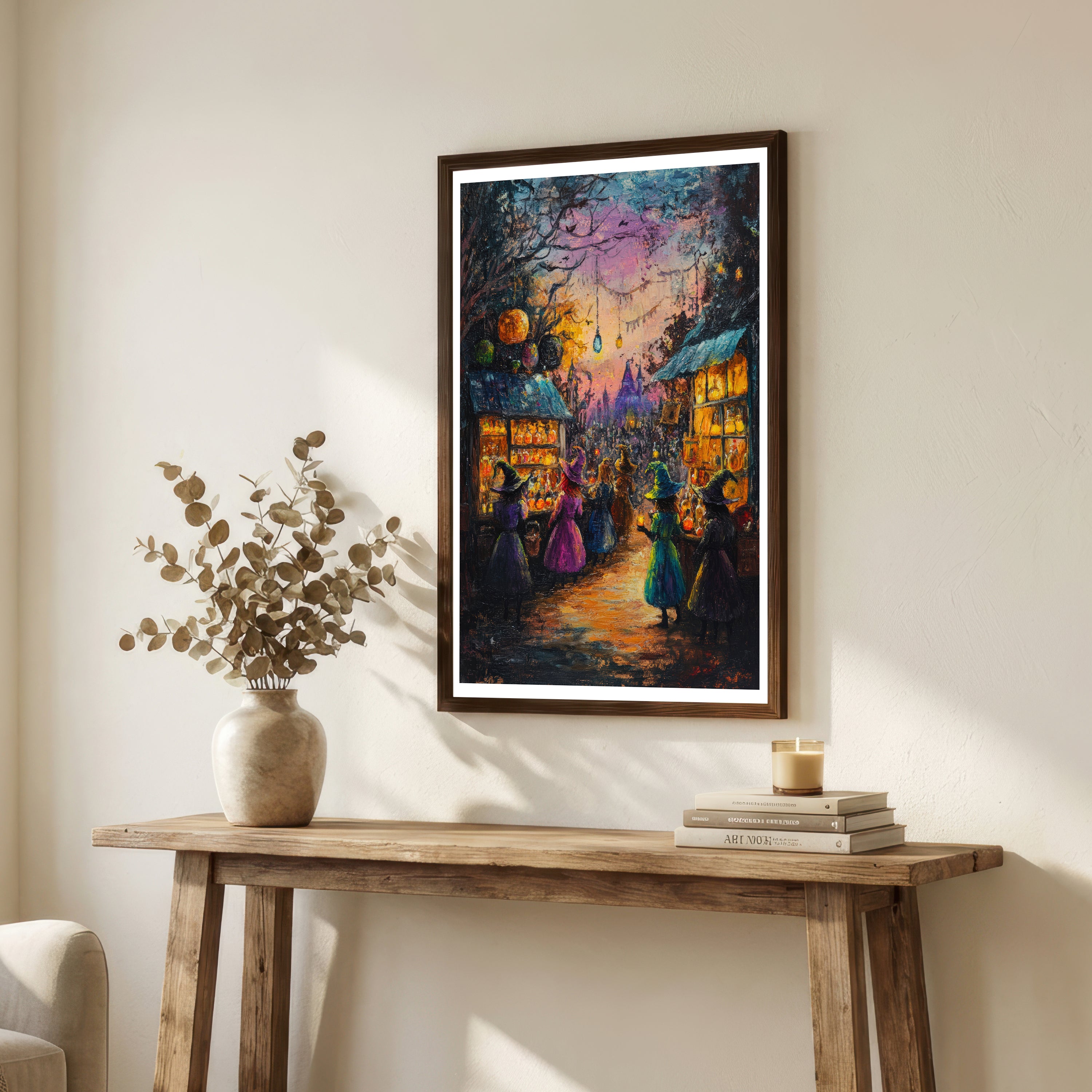 Enchanted Halloween Market Art Print
