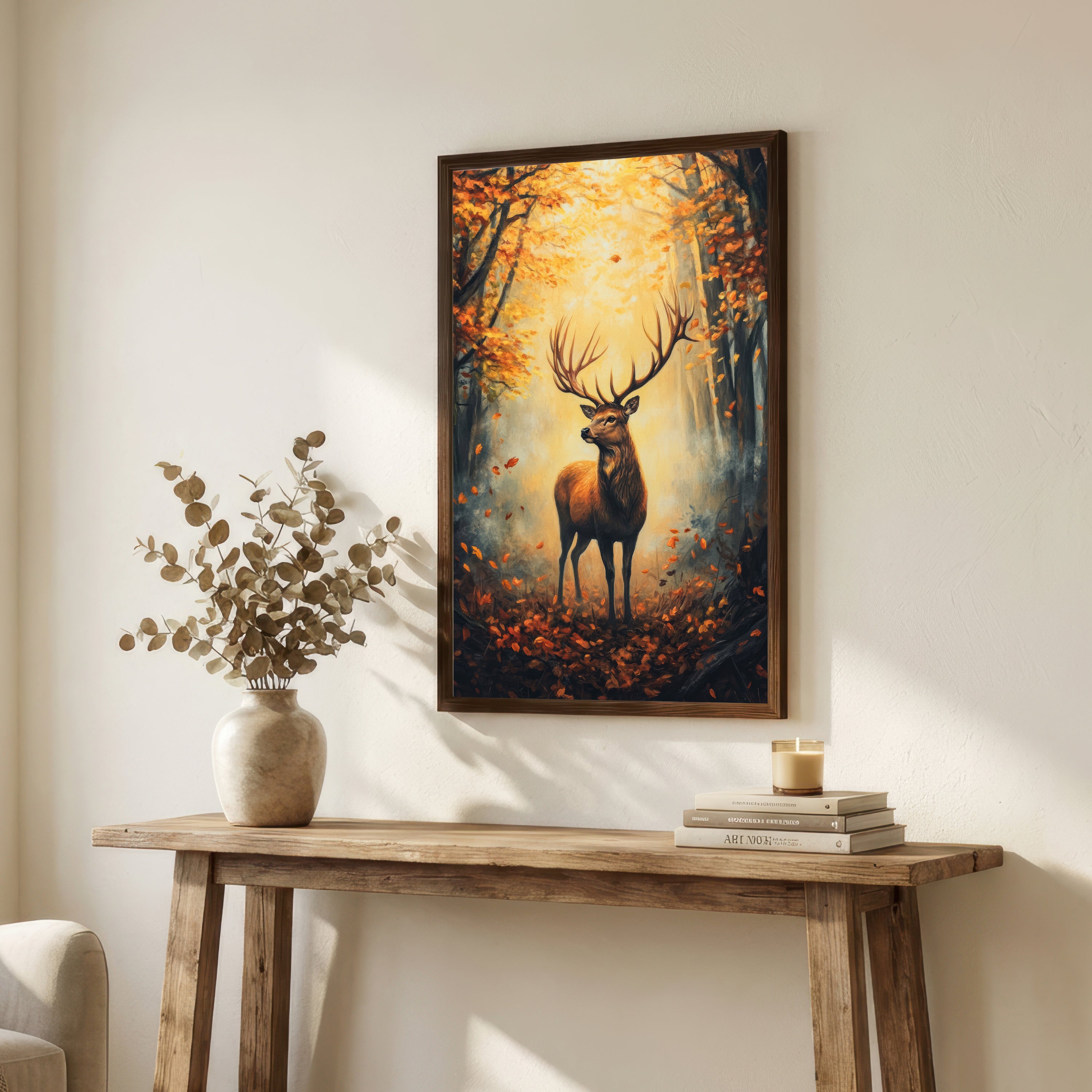 Majestic Stag Autumn Forest Art Print