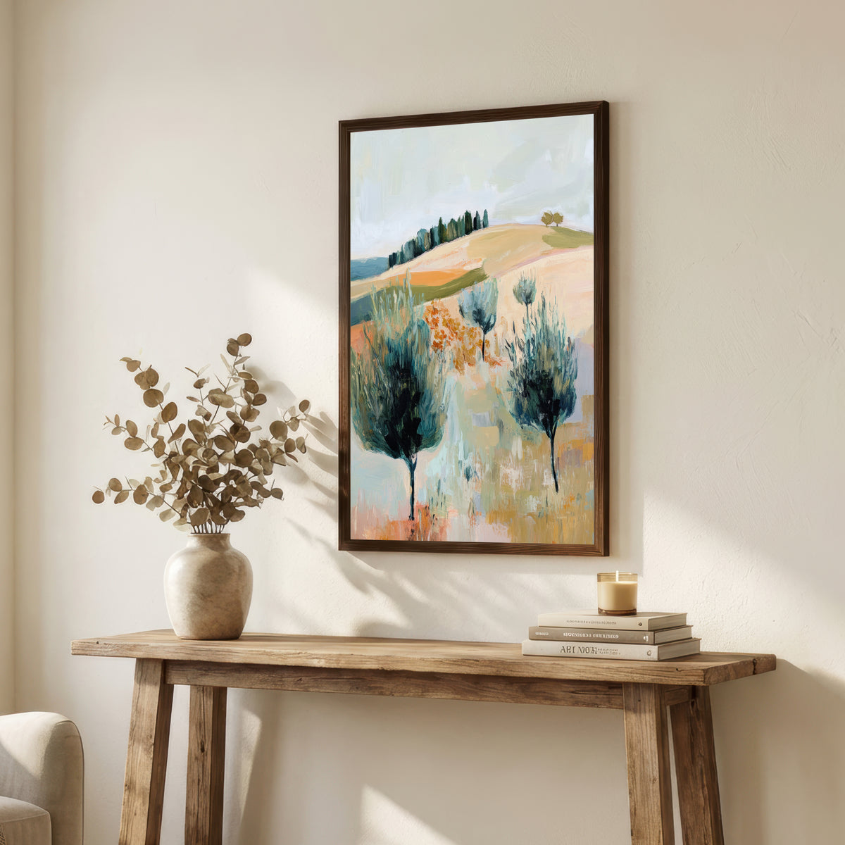 Abstract Countryside Trees Art Print
