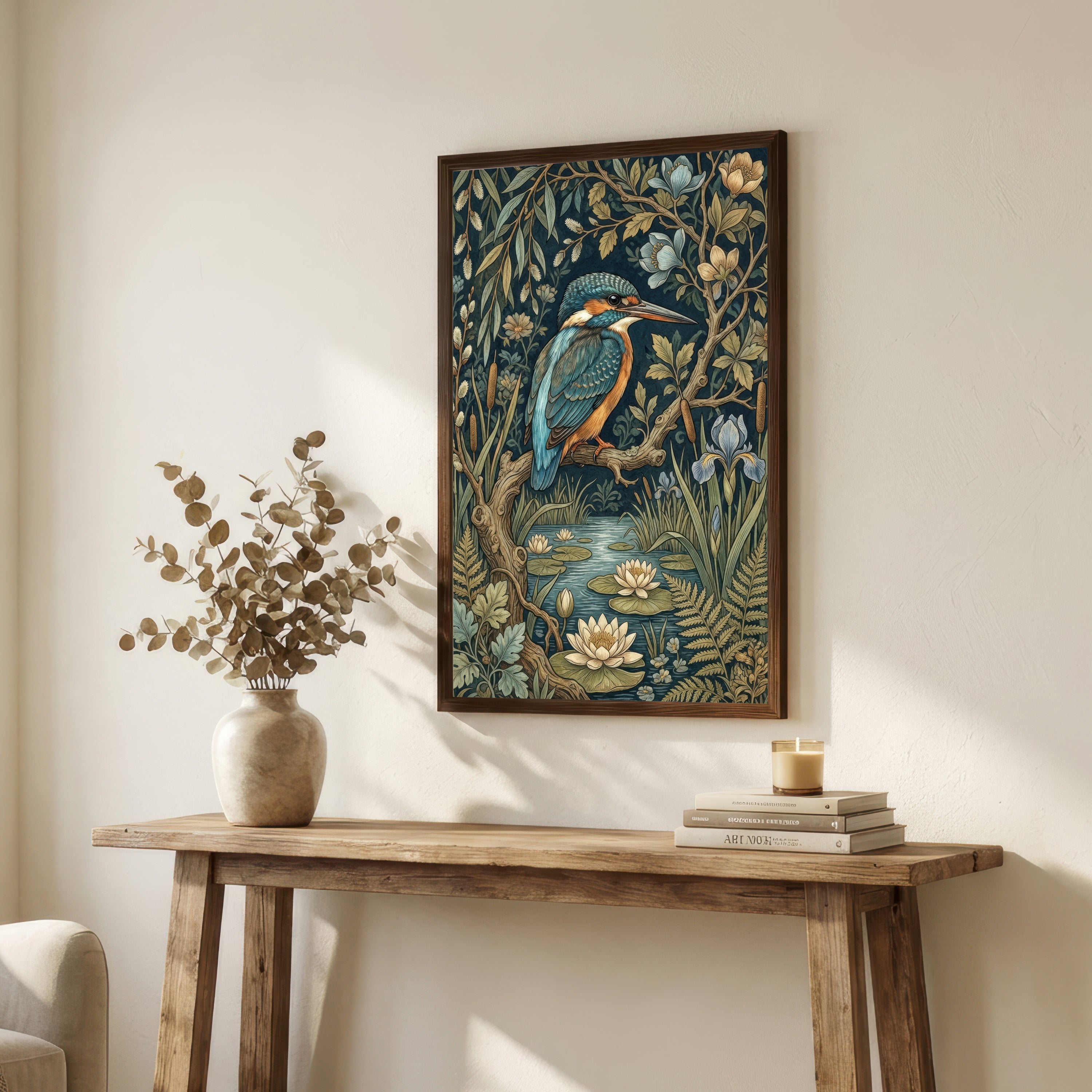 Kingfisher Botanical Art Print