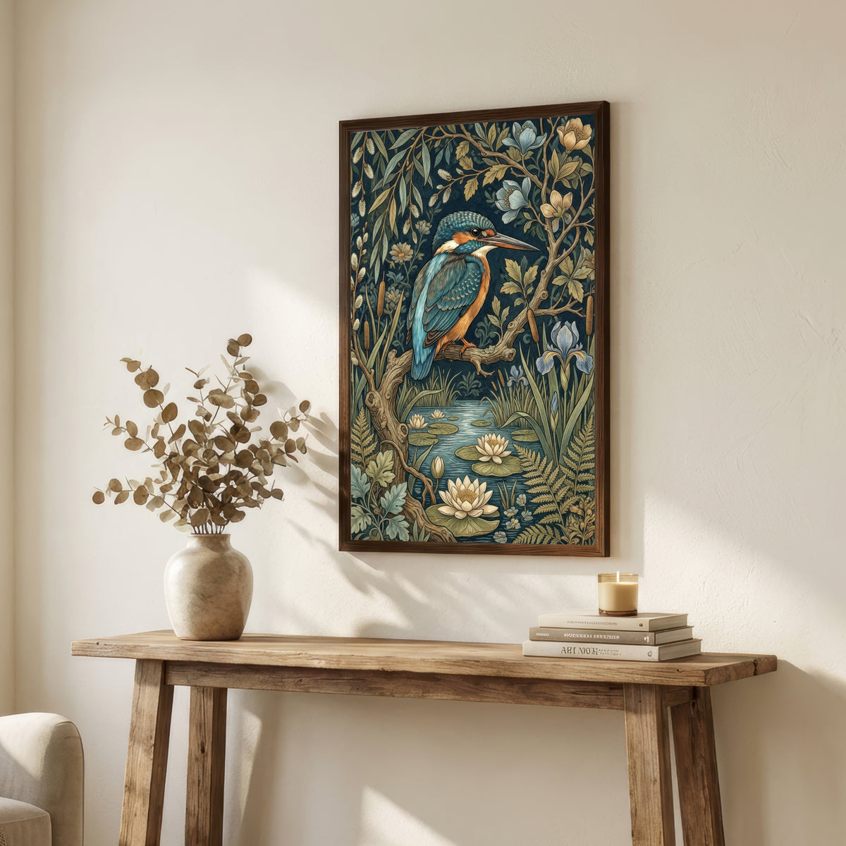 Kingfisher Botanical Art Print