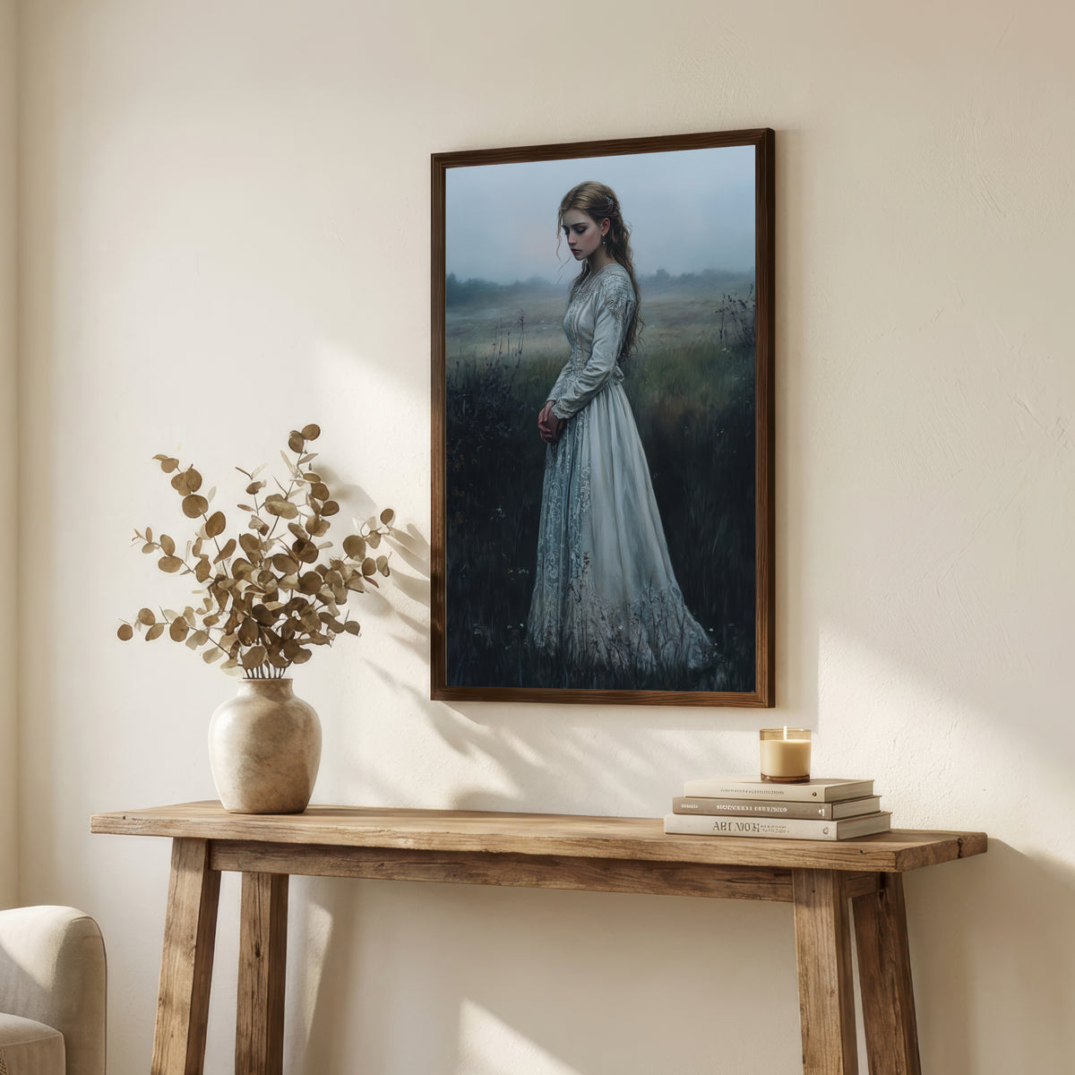 Romantic Woman Portrait Art Print