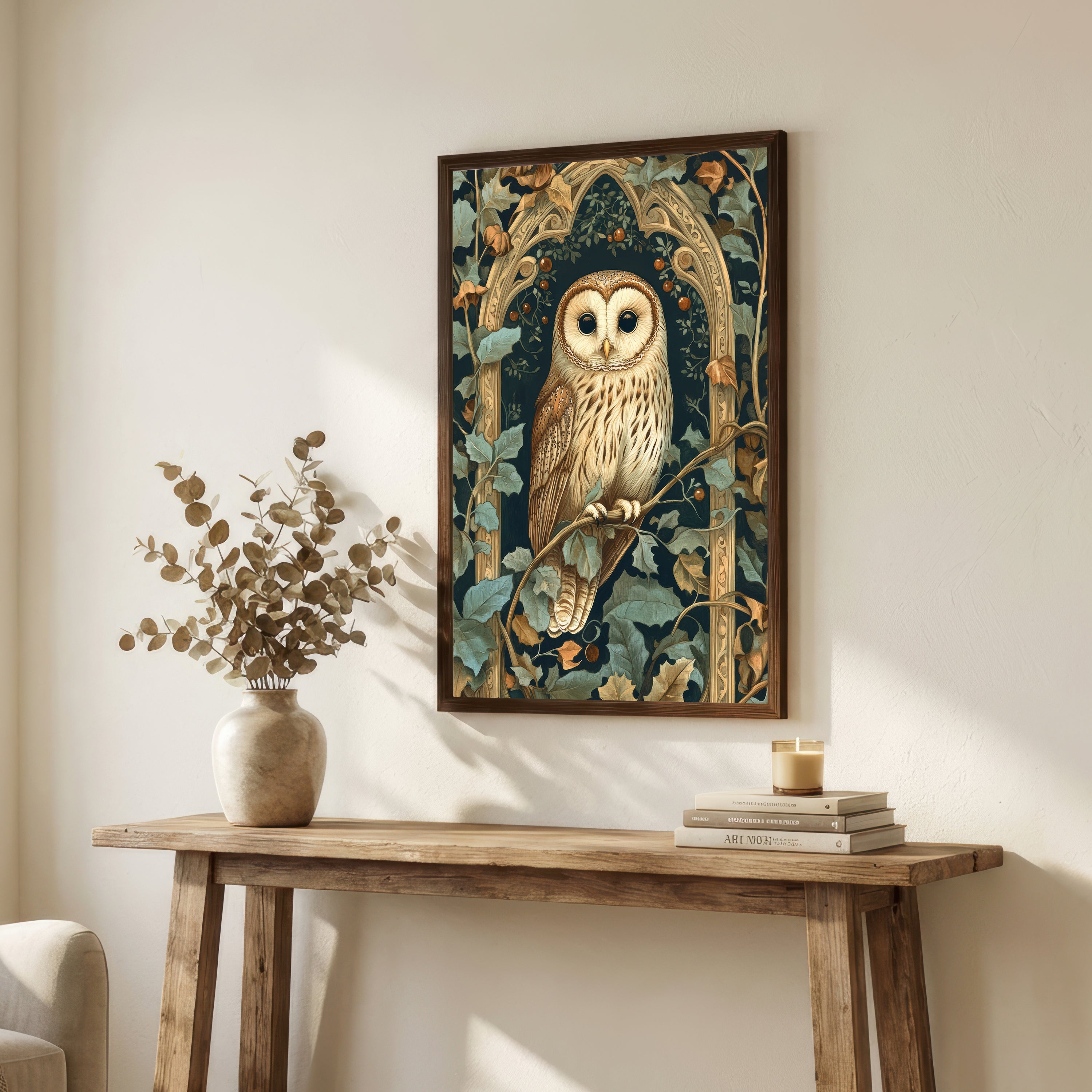 Ornate Owl Art Nouveau Art Print