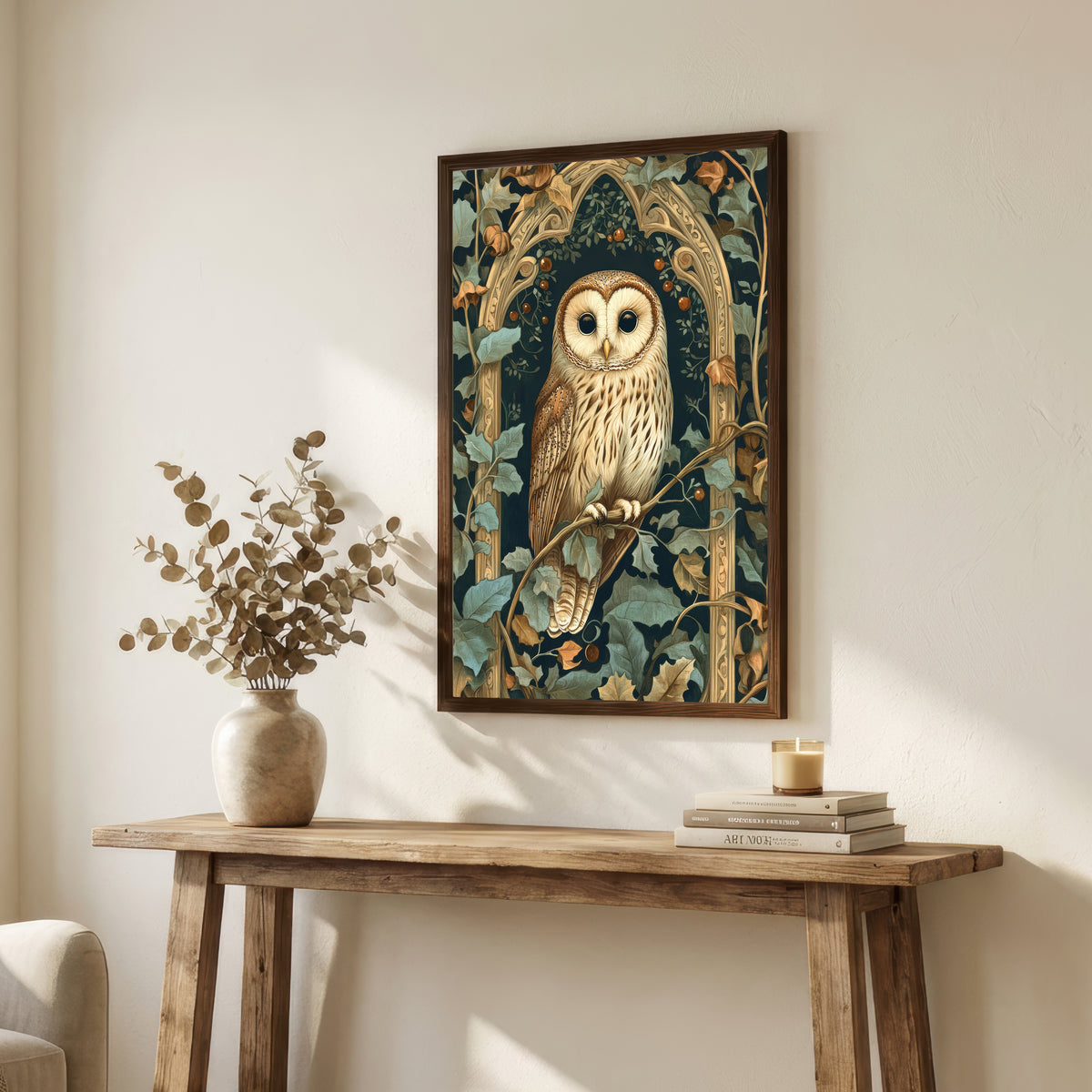 Ornate Owl Art Nouveau Art Print