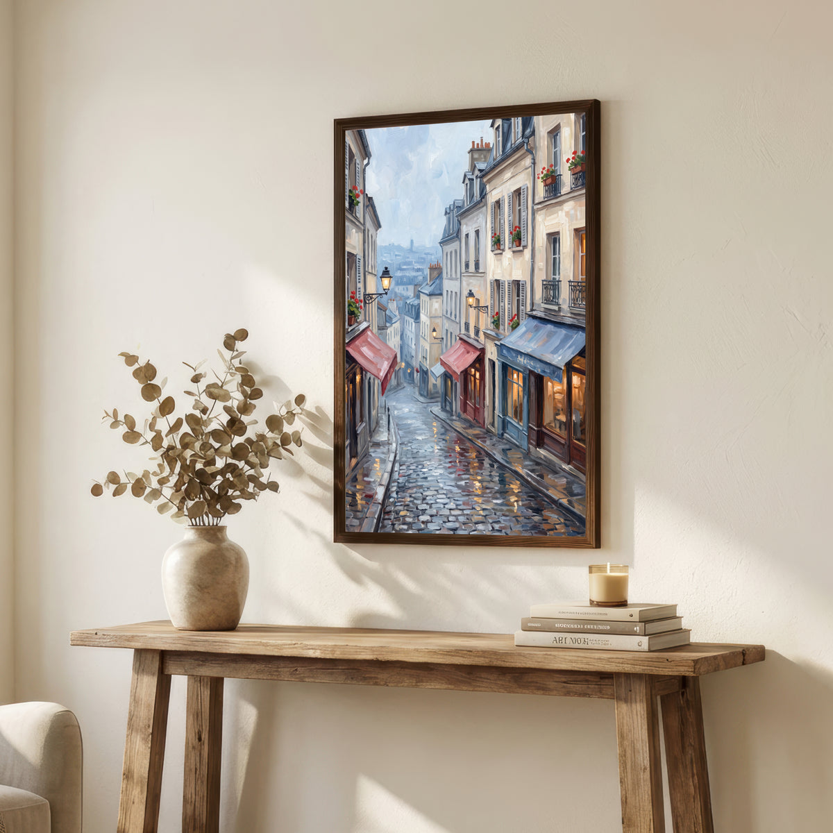 Parisian Cobblestone Street Art Print