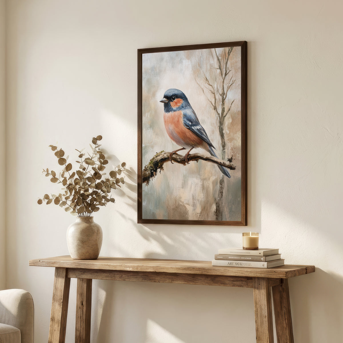 Painterly Chaffinch Bird Art Print