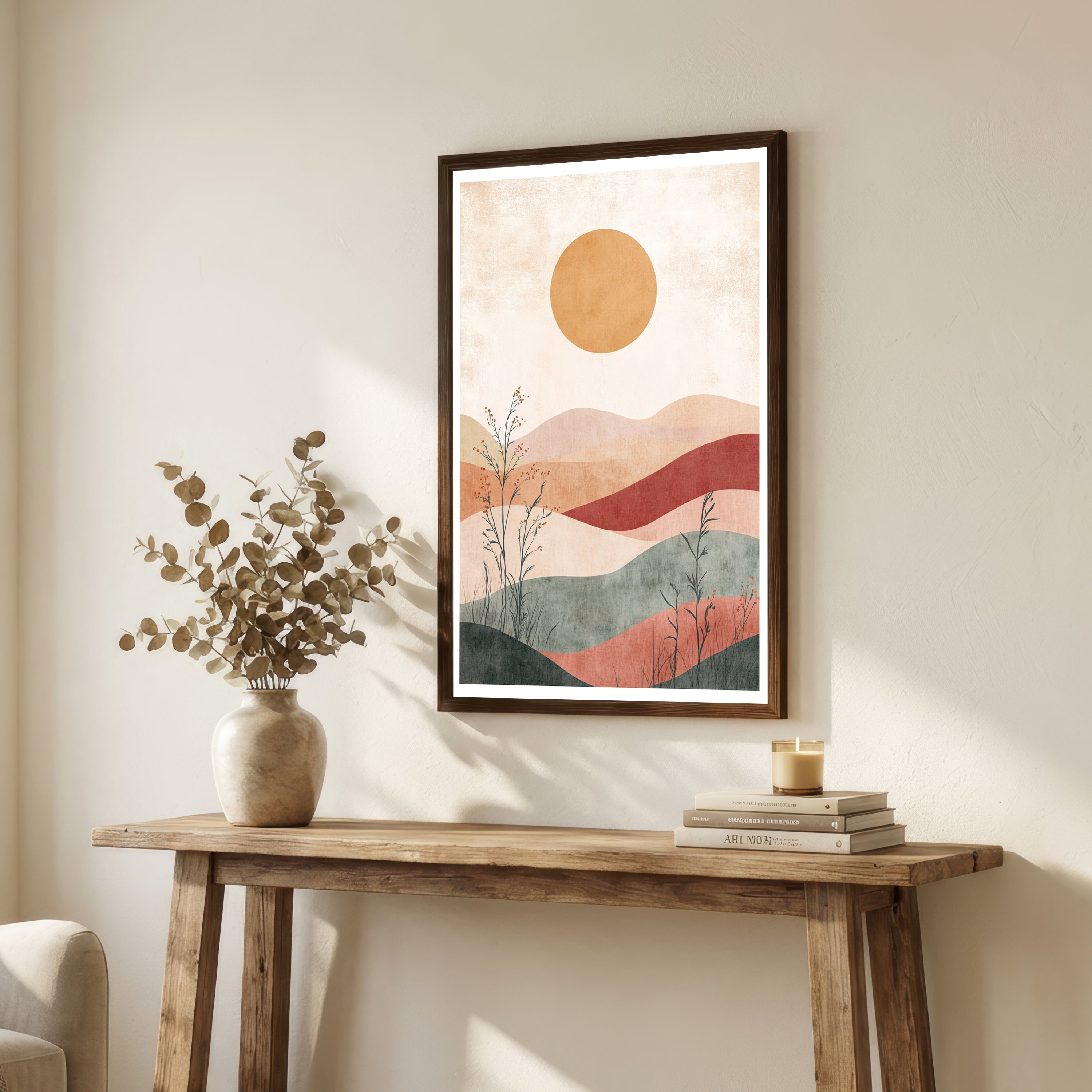 Abstract Rolling Hills Art Print