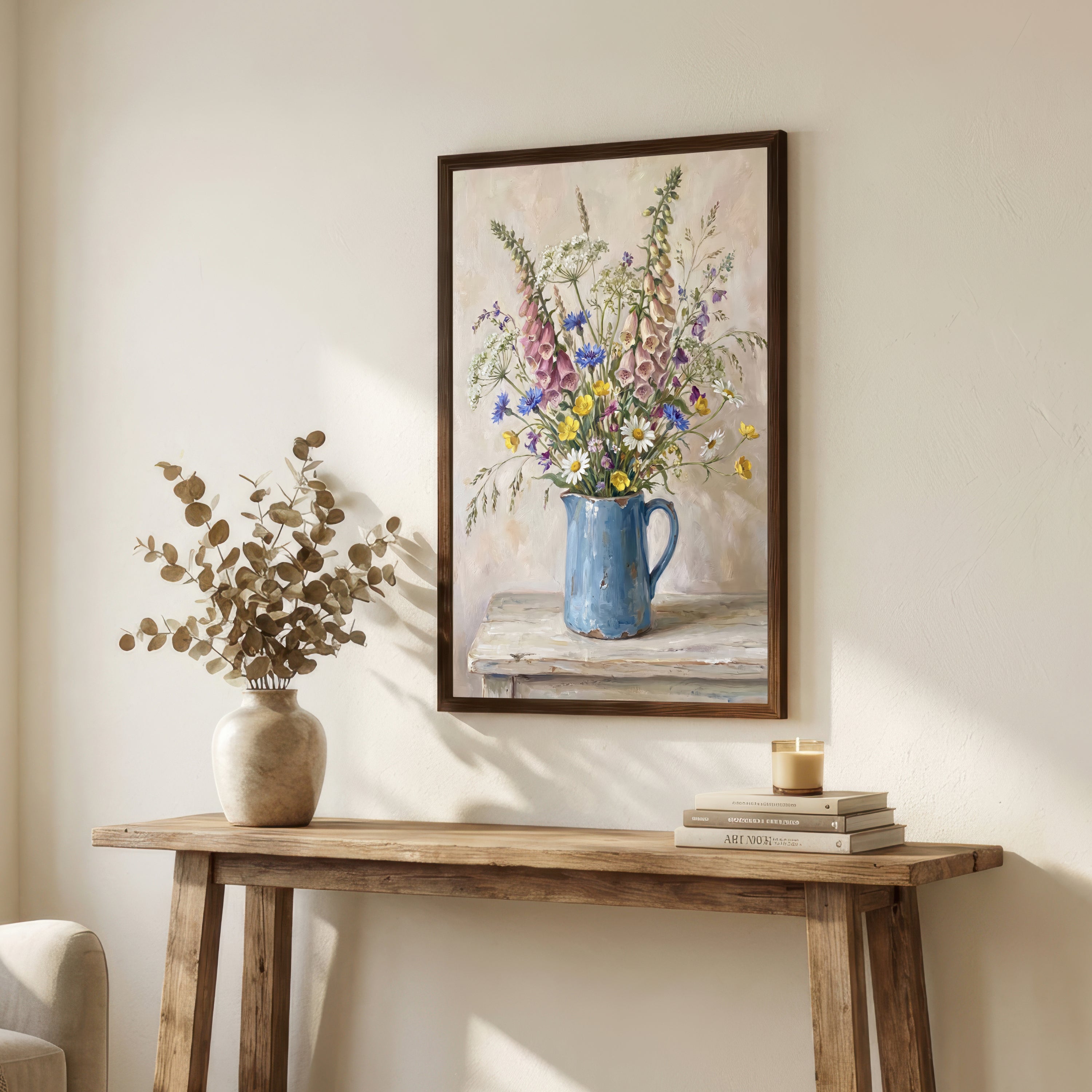 Wildflower Jug Still Life Art Print