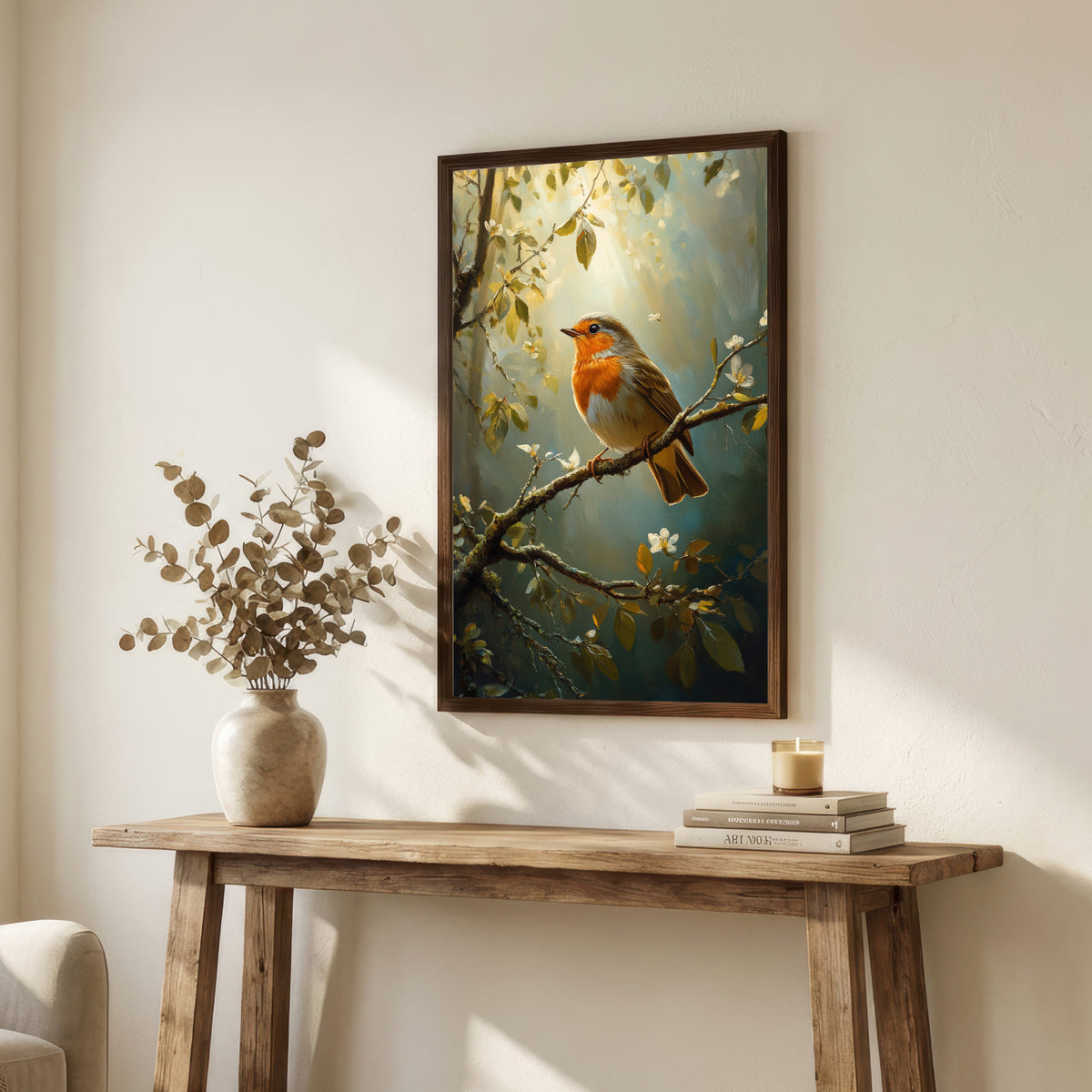Robin Blossom Art Print