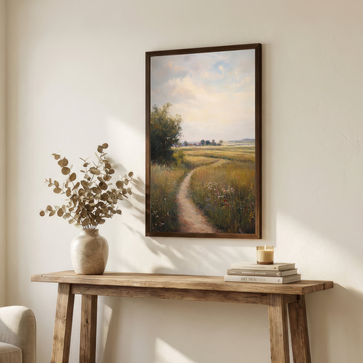 Wildflower Meadow Path Art Print