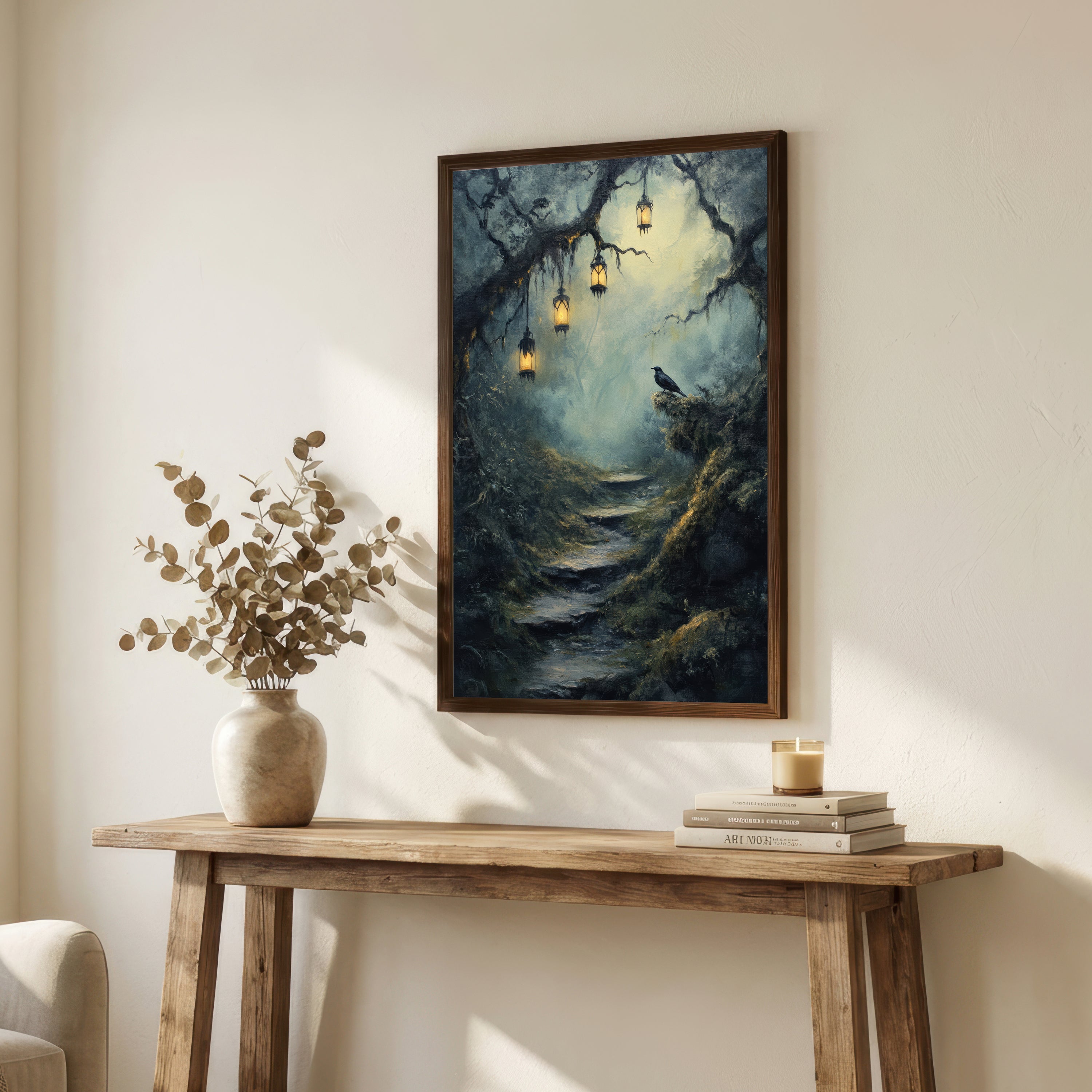 Enchanted Forest Raven Art Print