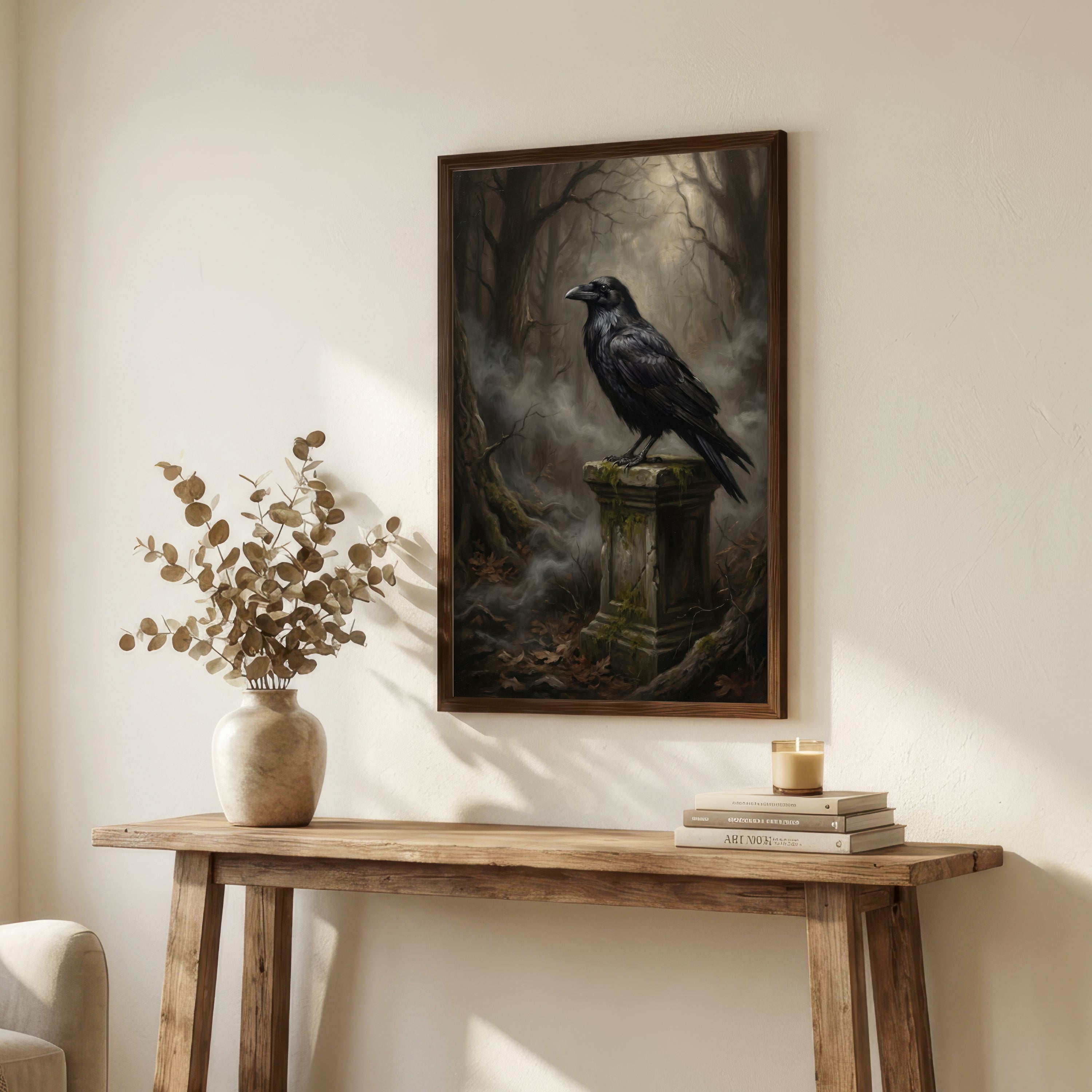 Gothic Raven Art Print