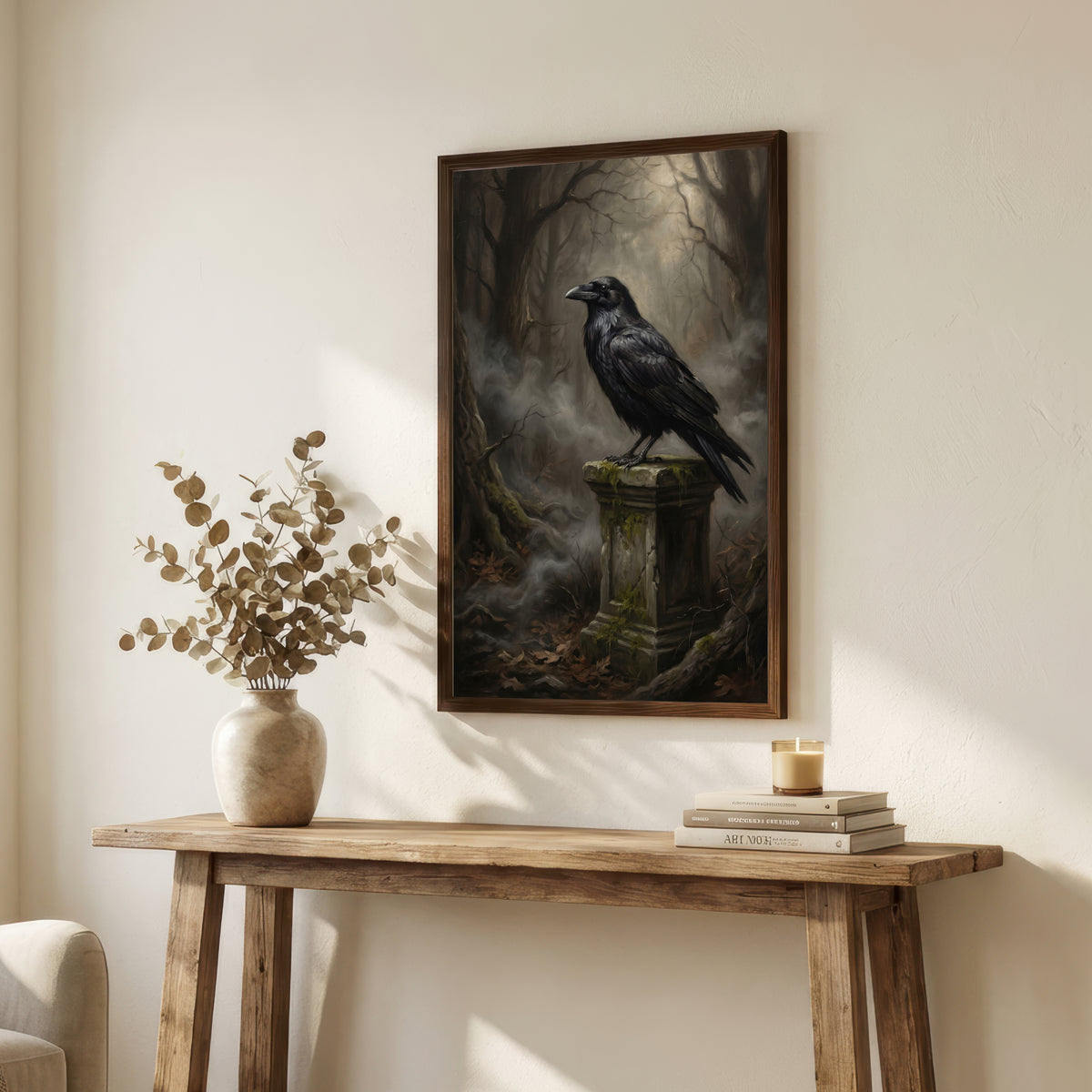 Gothic Raven Art Print