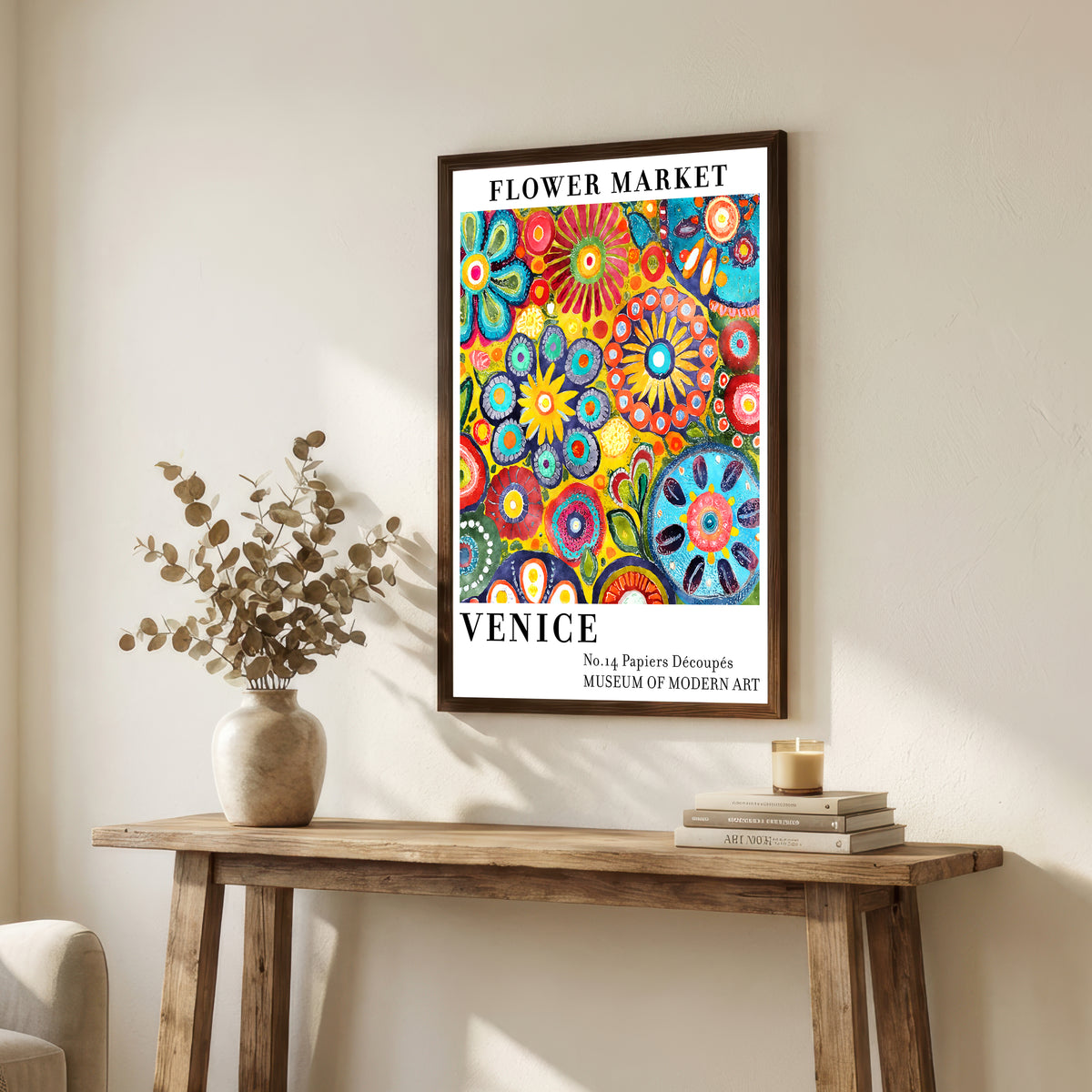 Venice Flower Market Art Print