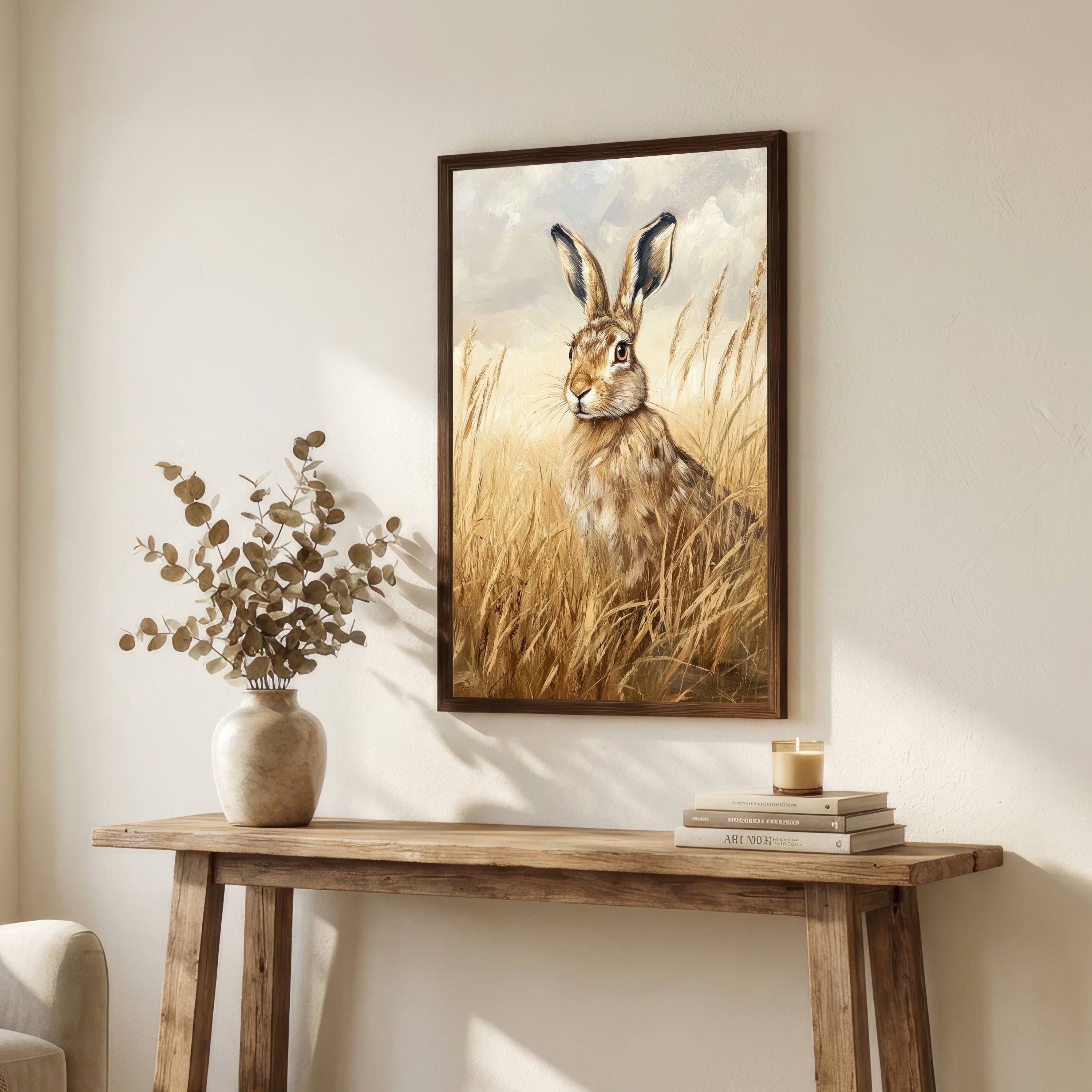 Hare Meadow Art Print