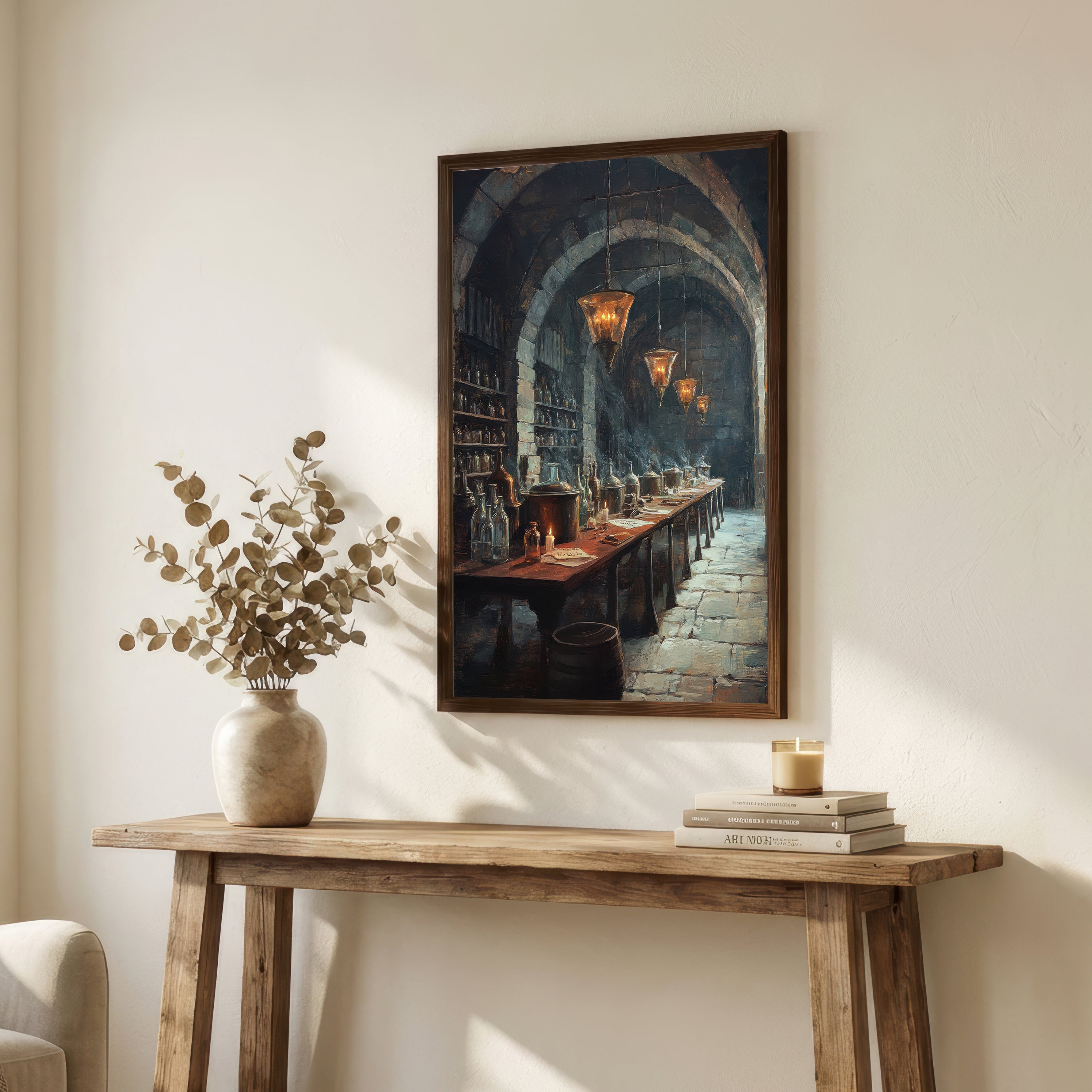 Gothic Tavern Interior Art Print