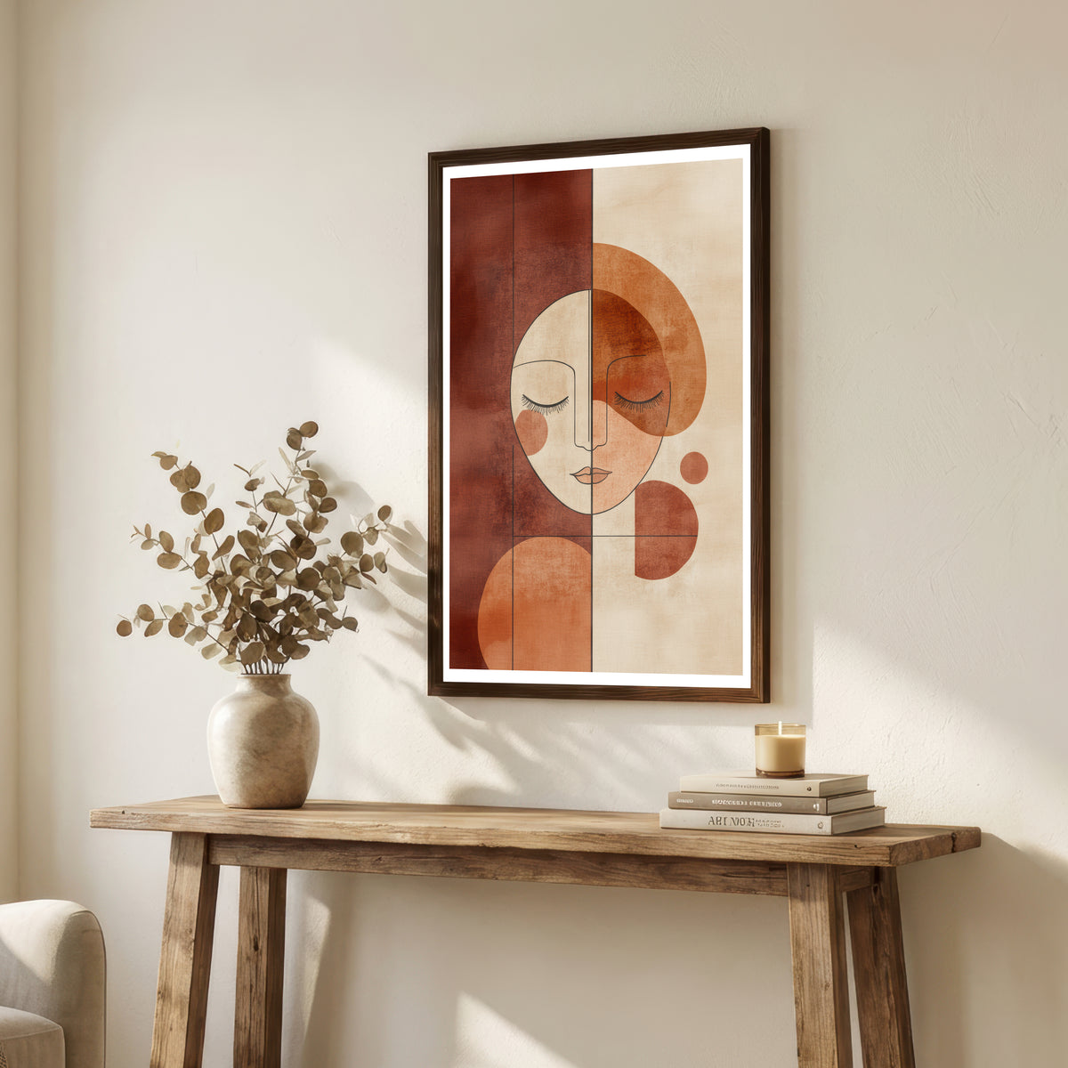 Geometric Female Face Art Print