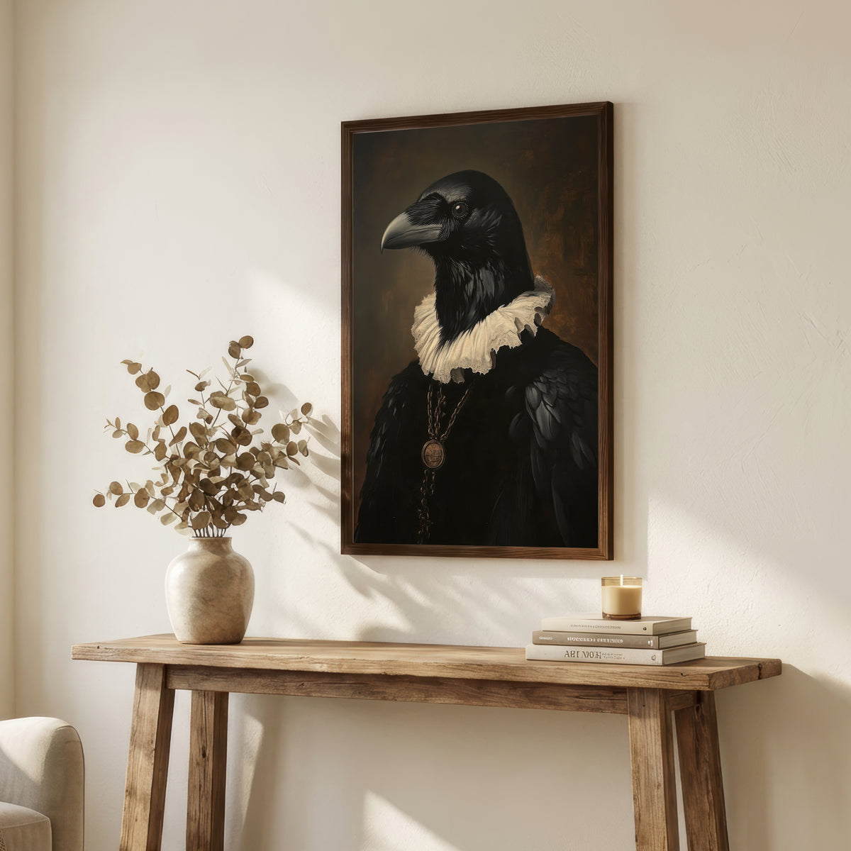 Gothic Raven Portrait Art Print