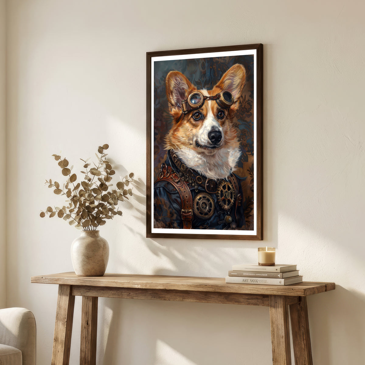 Steampunk Dog Portrait Art Print