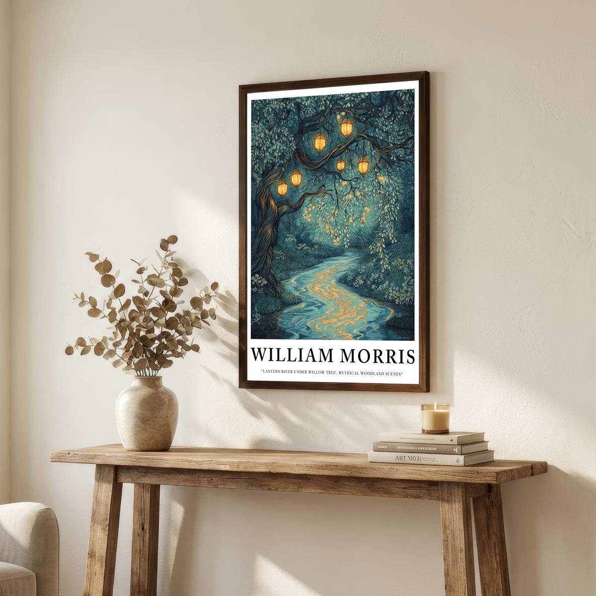 Lantern River Willow Tree Art Print
