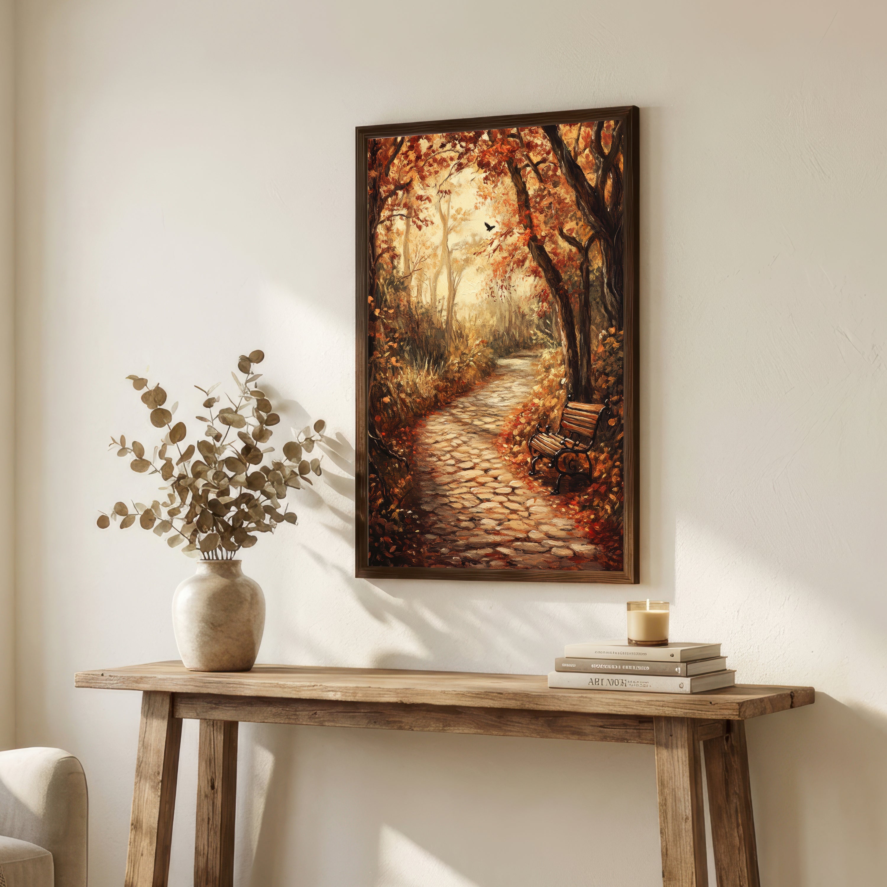 Autumn Woodland Path Art Print