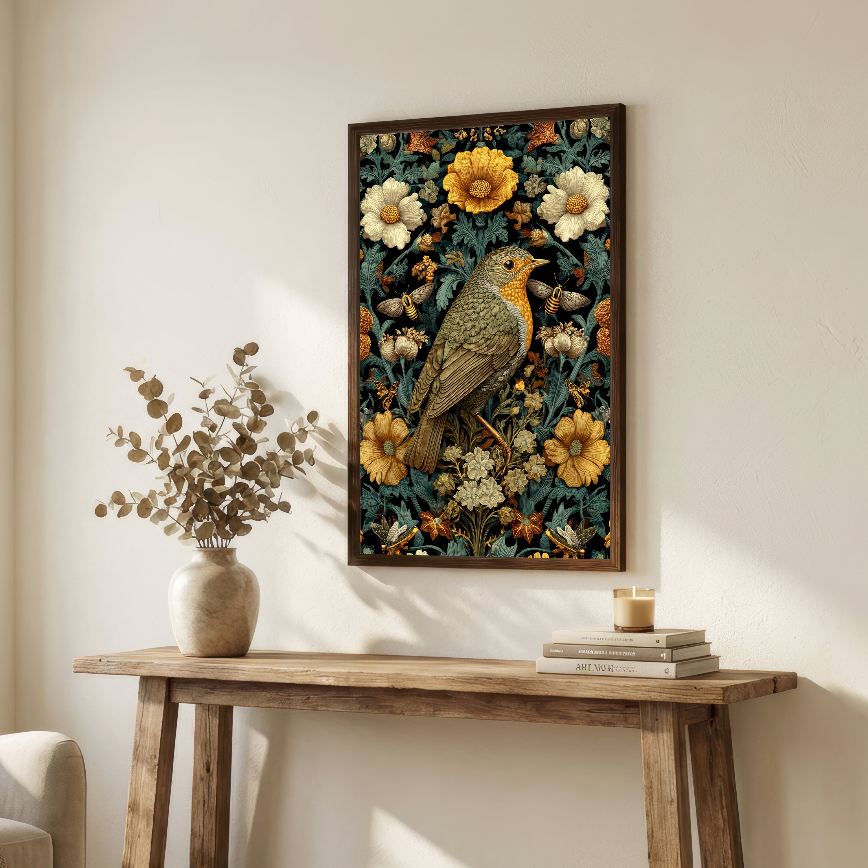 Songbird Floral Art Print