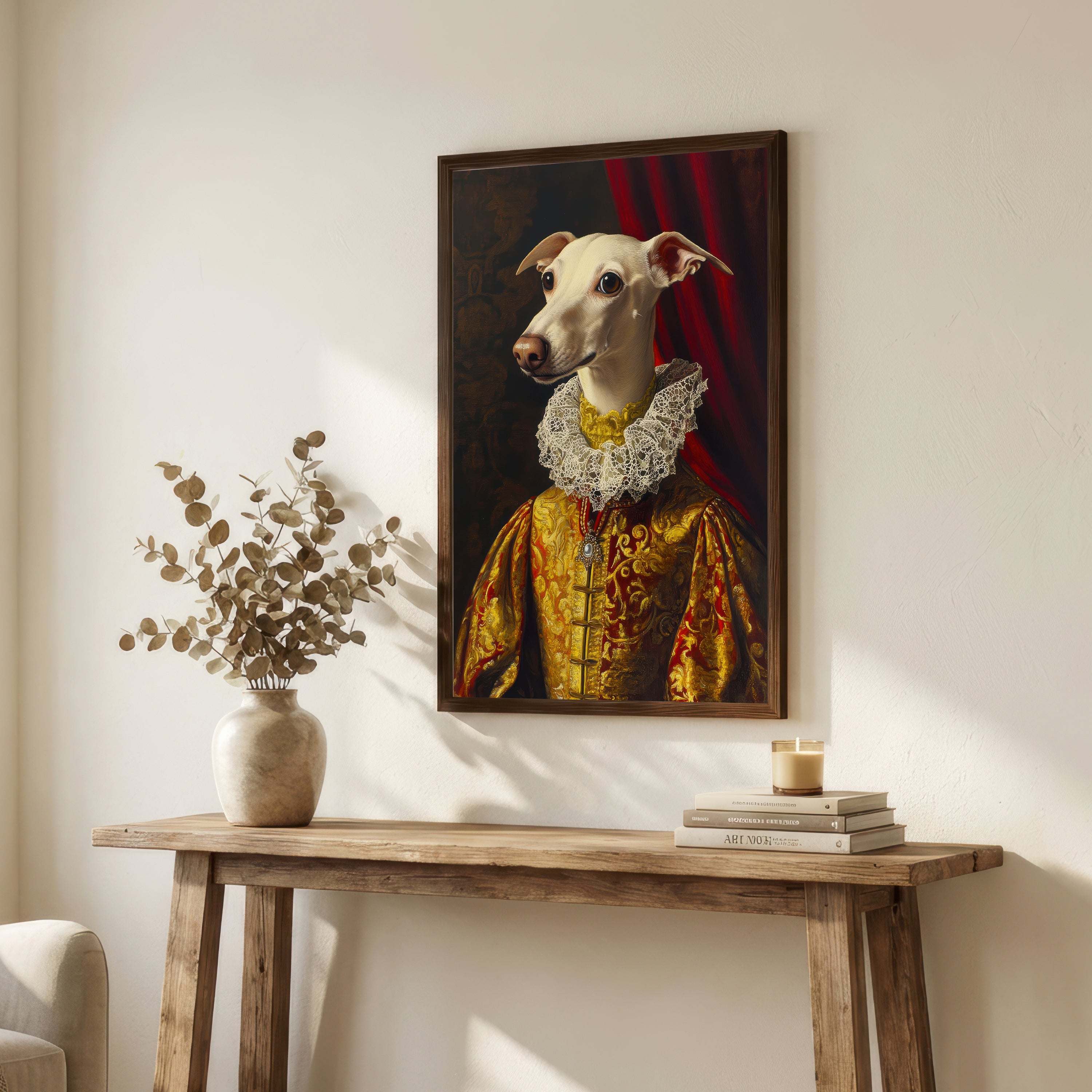 Aristocratic Dog Baroque Art Print