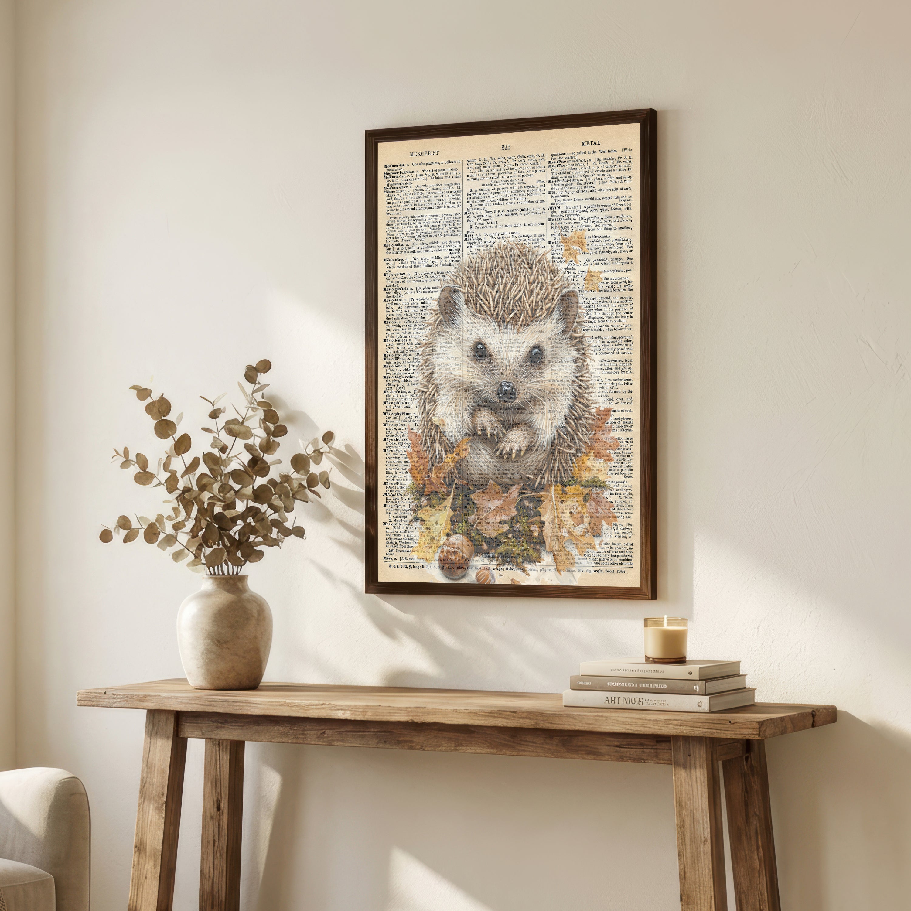 Vintage Fox Dictionary Art Print