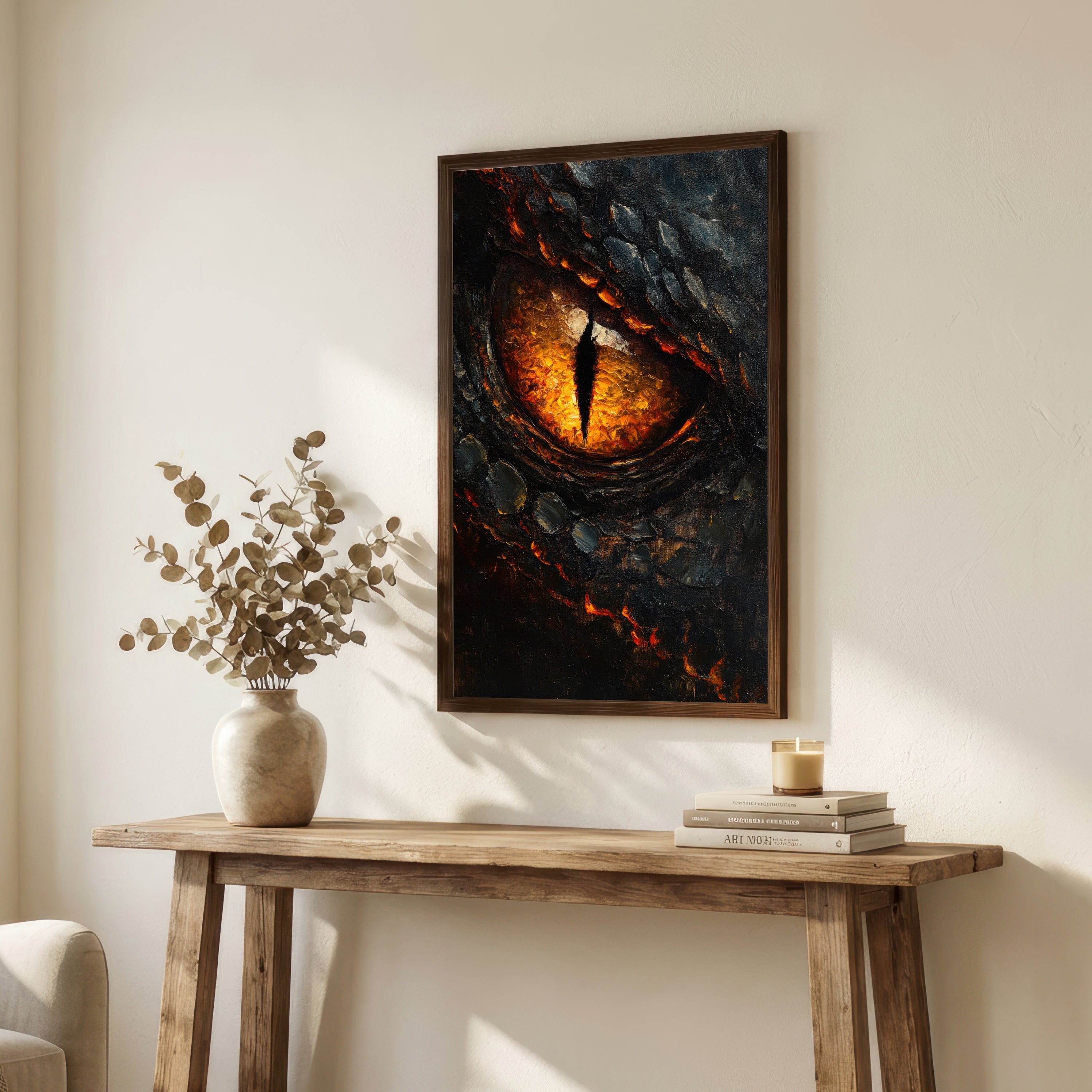 Fiery Dragon Eye Art Print