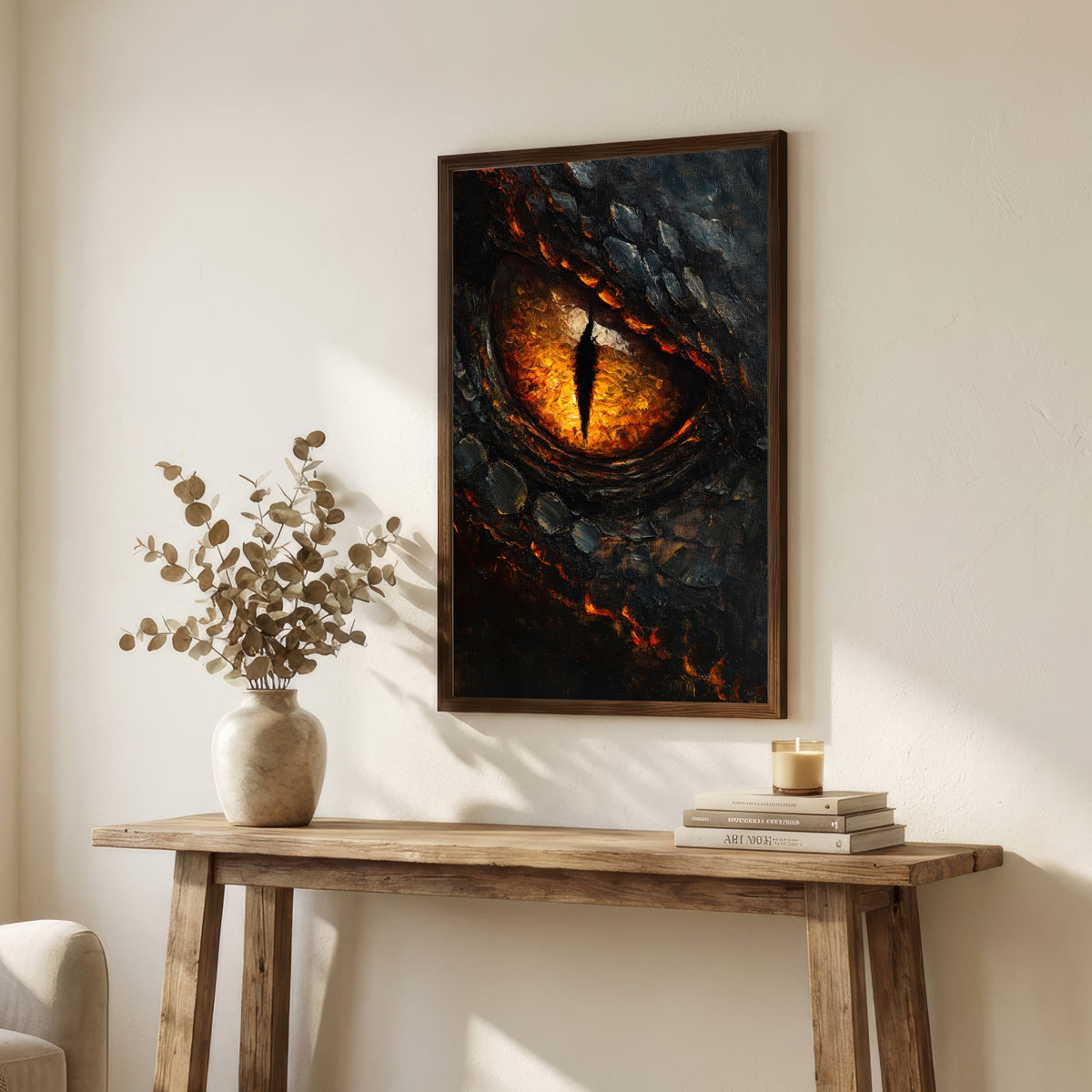 Fiery Dragon Eye Art Print