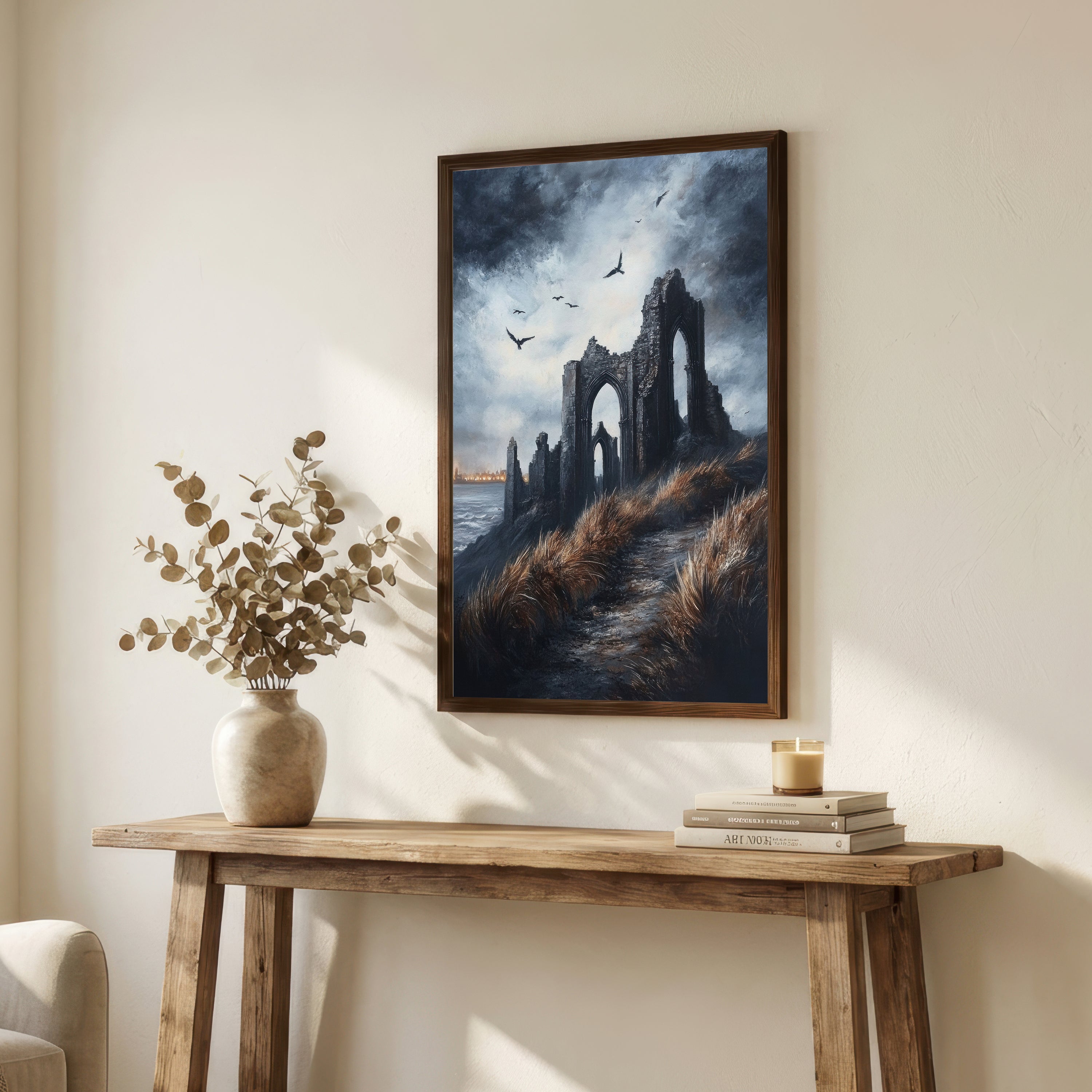 Gothic Coastal Ruins Art Print
