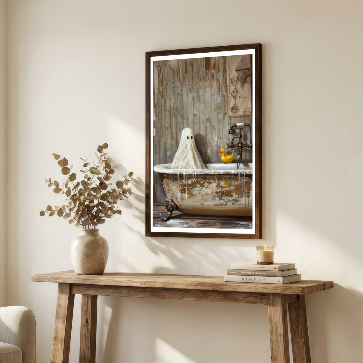Ghost Bath Whimsical Art Print