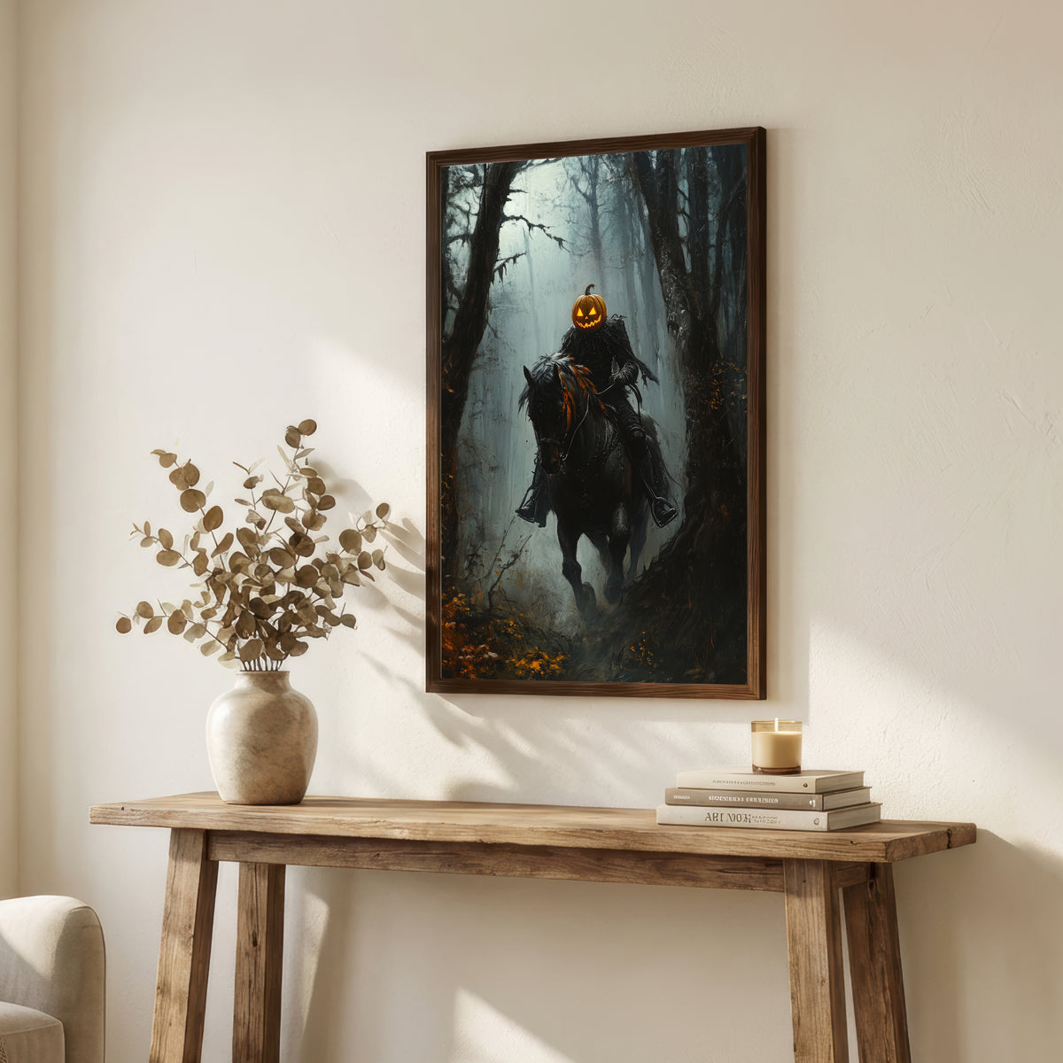 Pumpkin-Headed Horseman Art Print