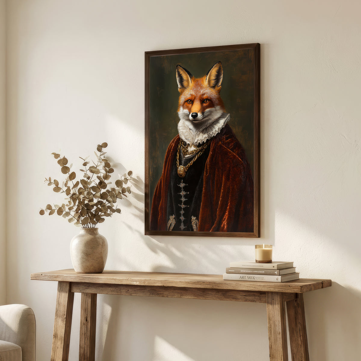 Aristocratic Fox Dark Academia Art Print