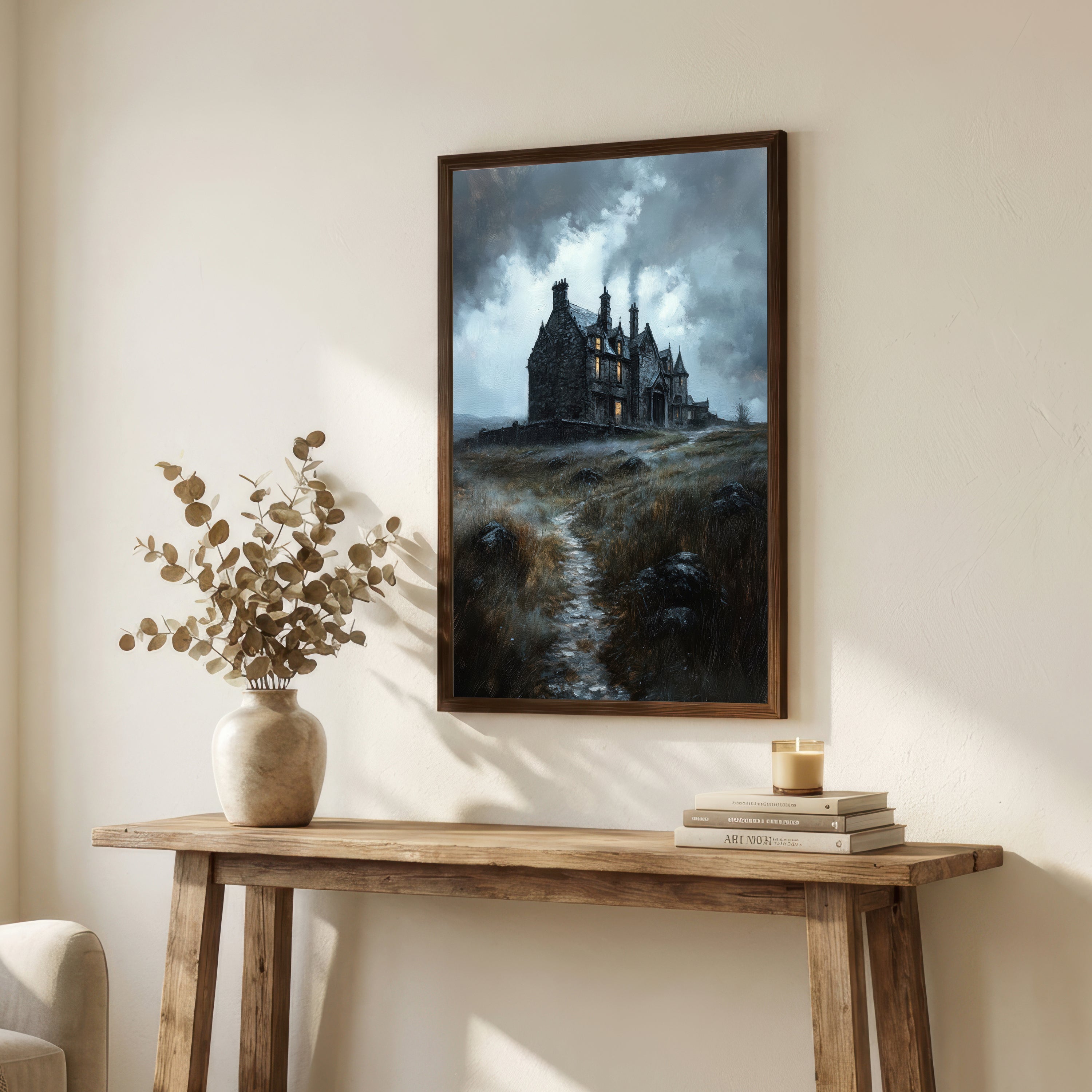 Gothic Manor Dark Academia Art Print
